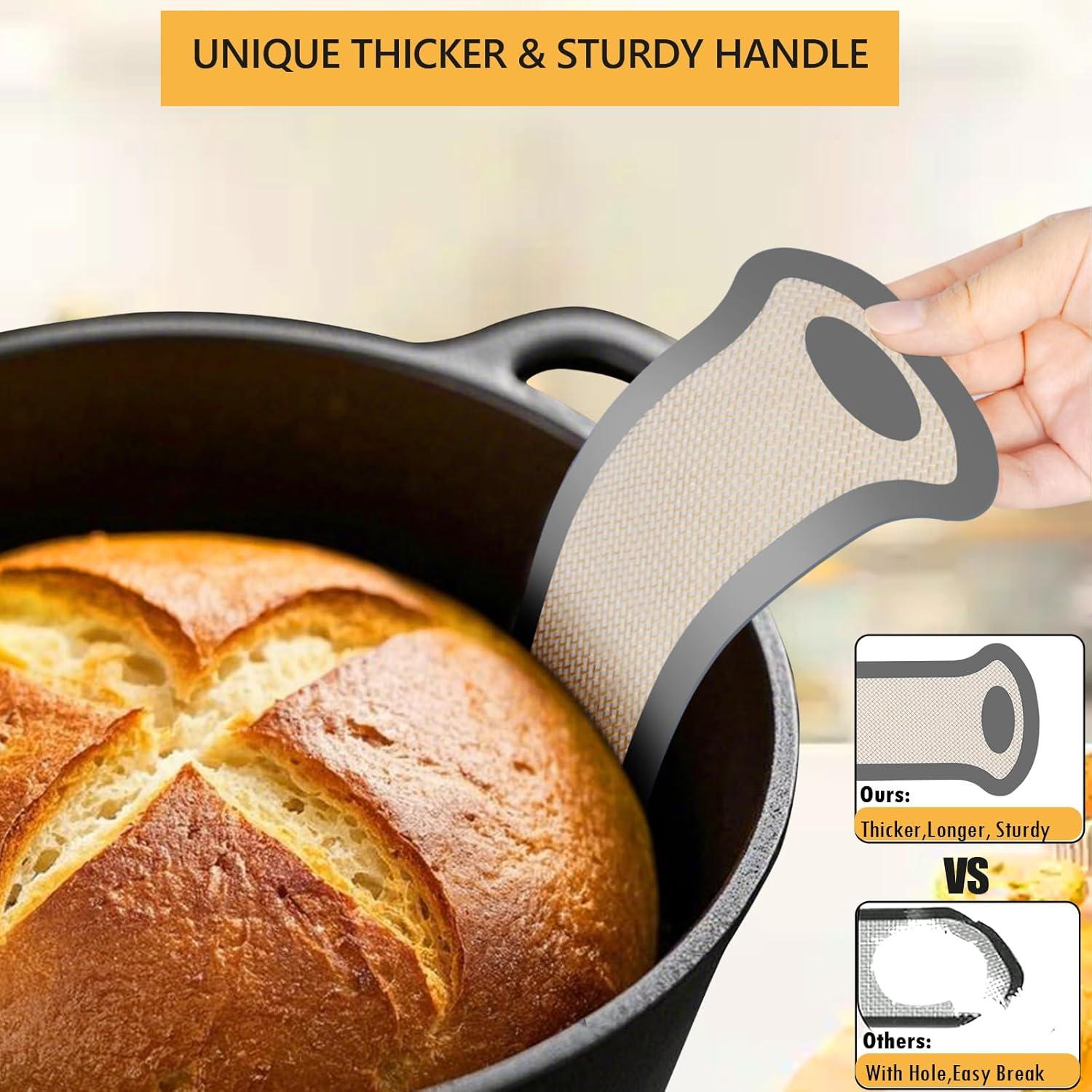 Sling de Pan de Silicona Gonsir - Juego de 2 Alfombrillas Redonda y Ovalada