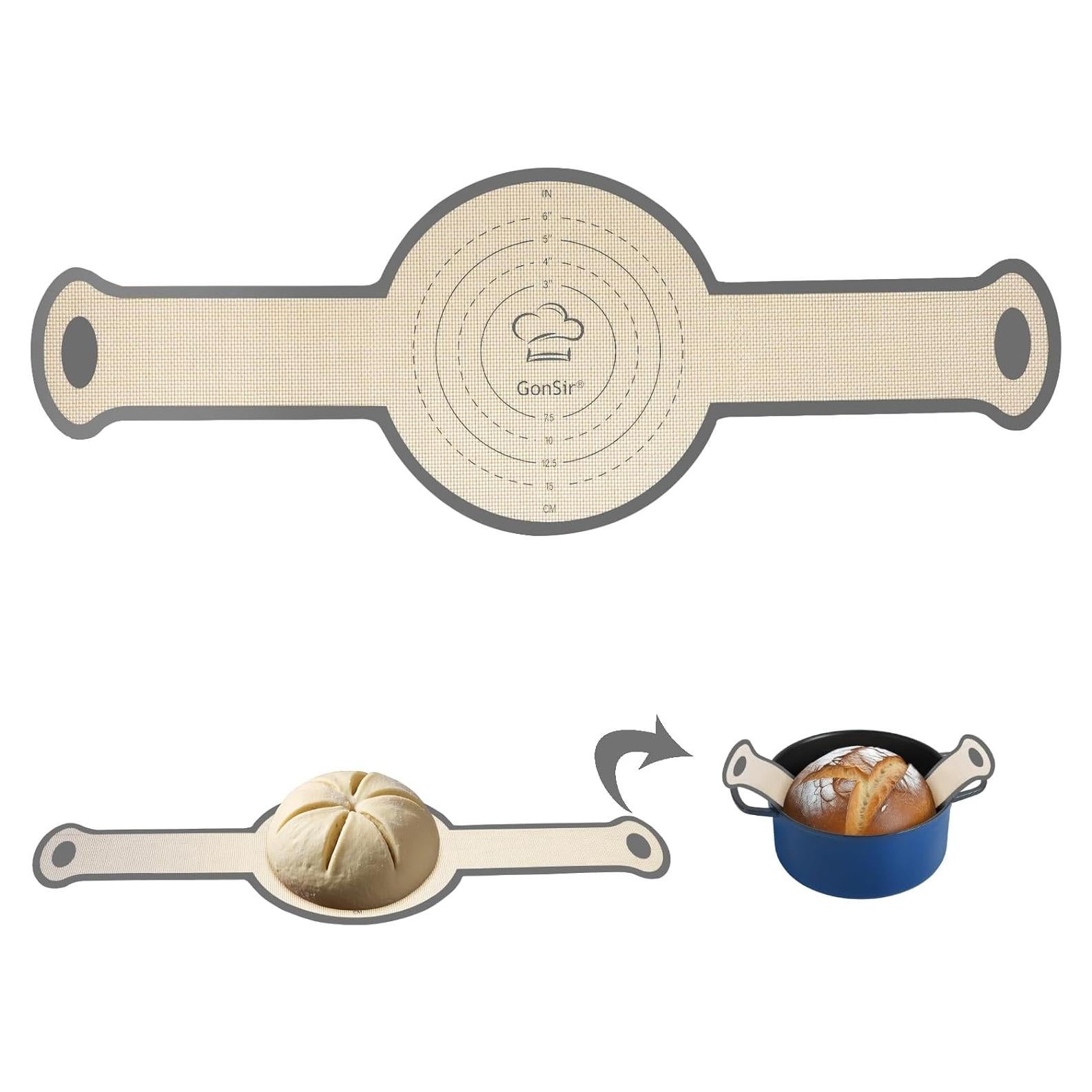 Sling de Pan de Silicona Gonsir 21.1 cm Antiadherente Reutilizable