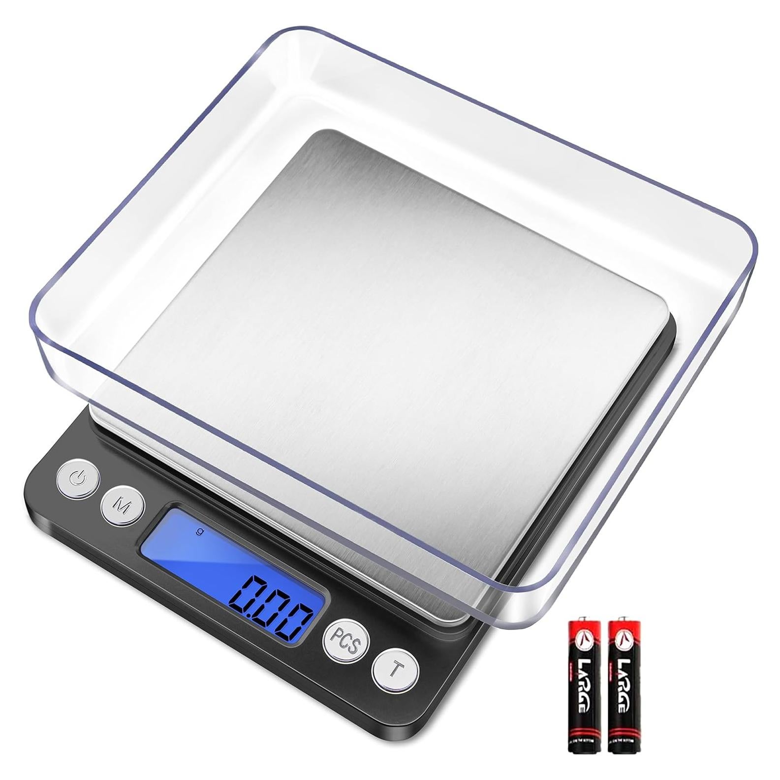 Báscula Digital Fuzion 500g/0.01g con 2 Bandejas - Joyería y Alimentos