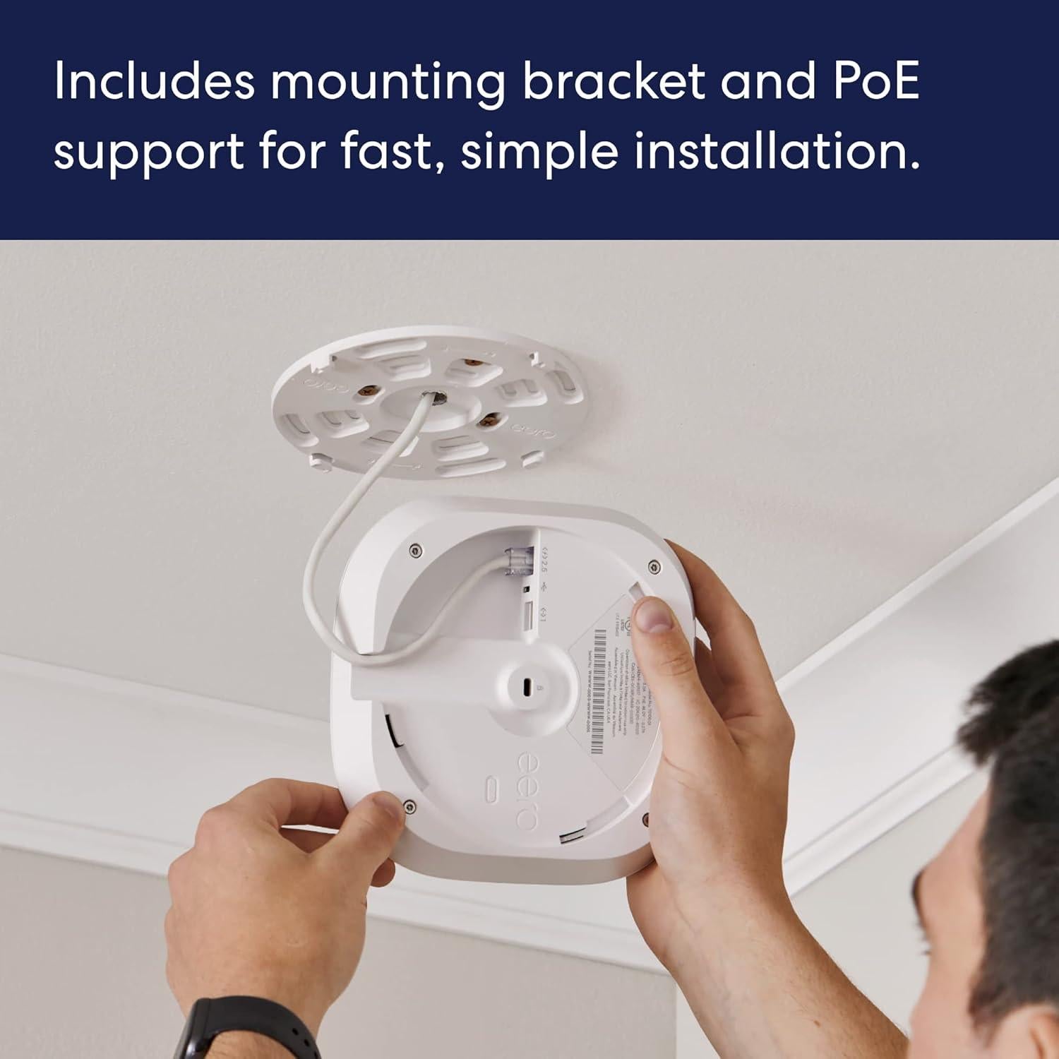 Amazon eero PoE Gateway and eero PoE 6 - Ceiling/wall-mountable dual-band Wi-Fi 6 access point