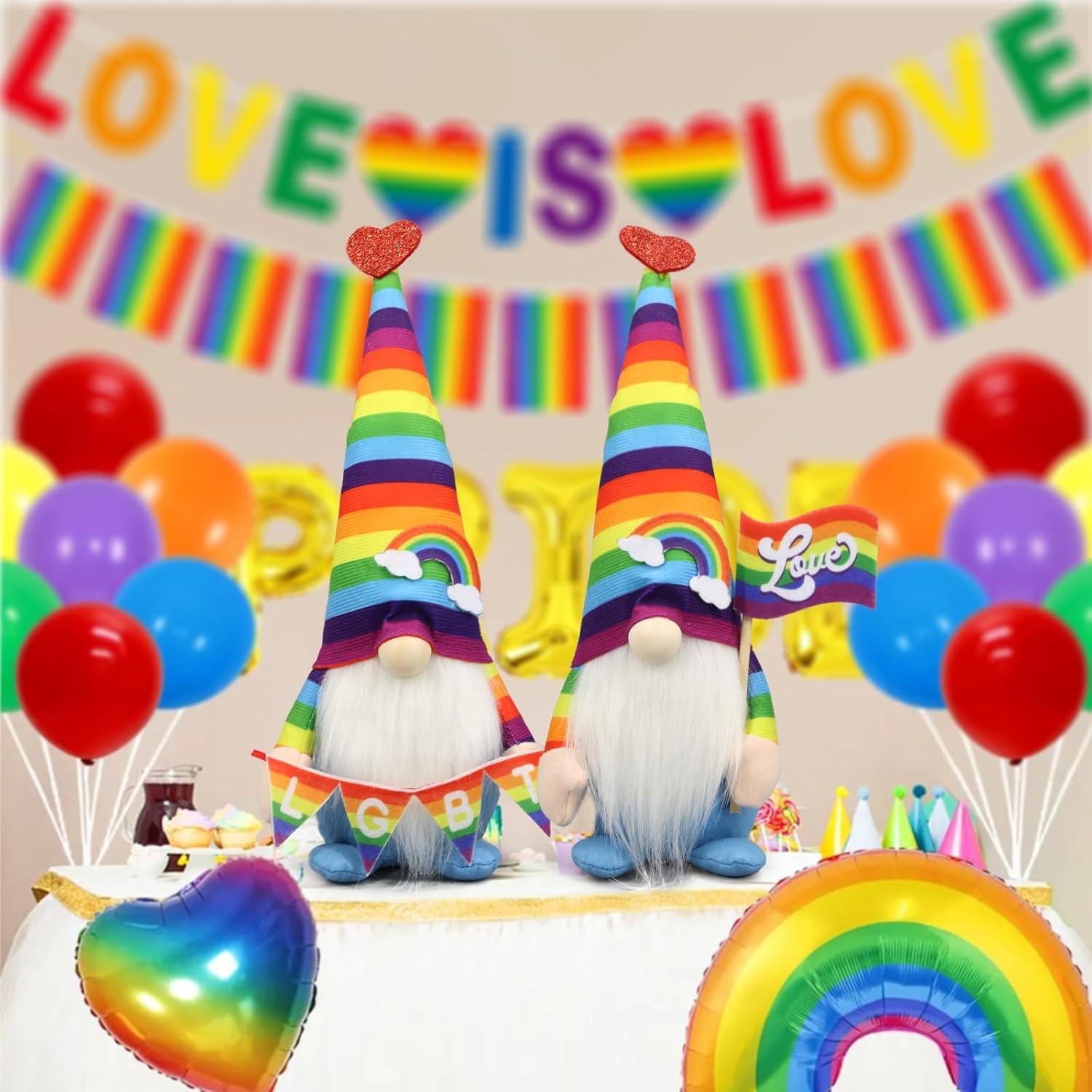 Gnomos de Peluche Arcoíris del Orgullo 30 cm - 2PCS LGBT