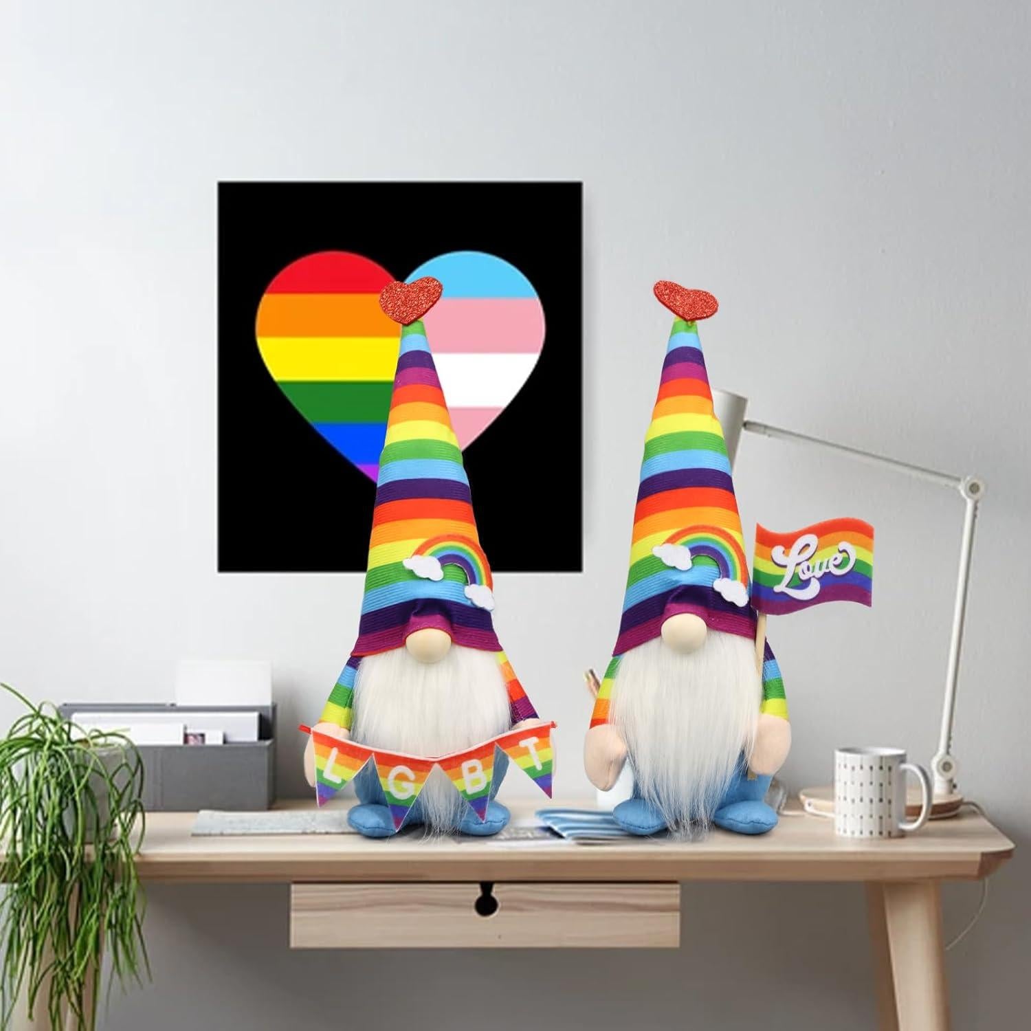 Gnomos de Peluche Arcoíris del Orgullo 30 cm - 2PCS LGBT