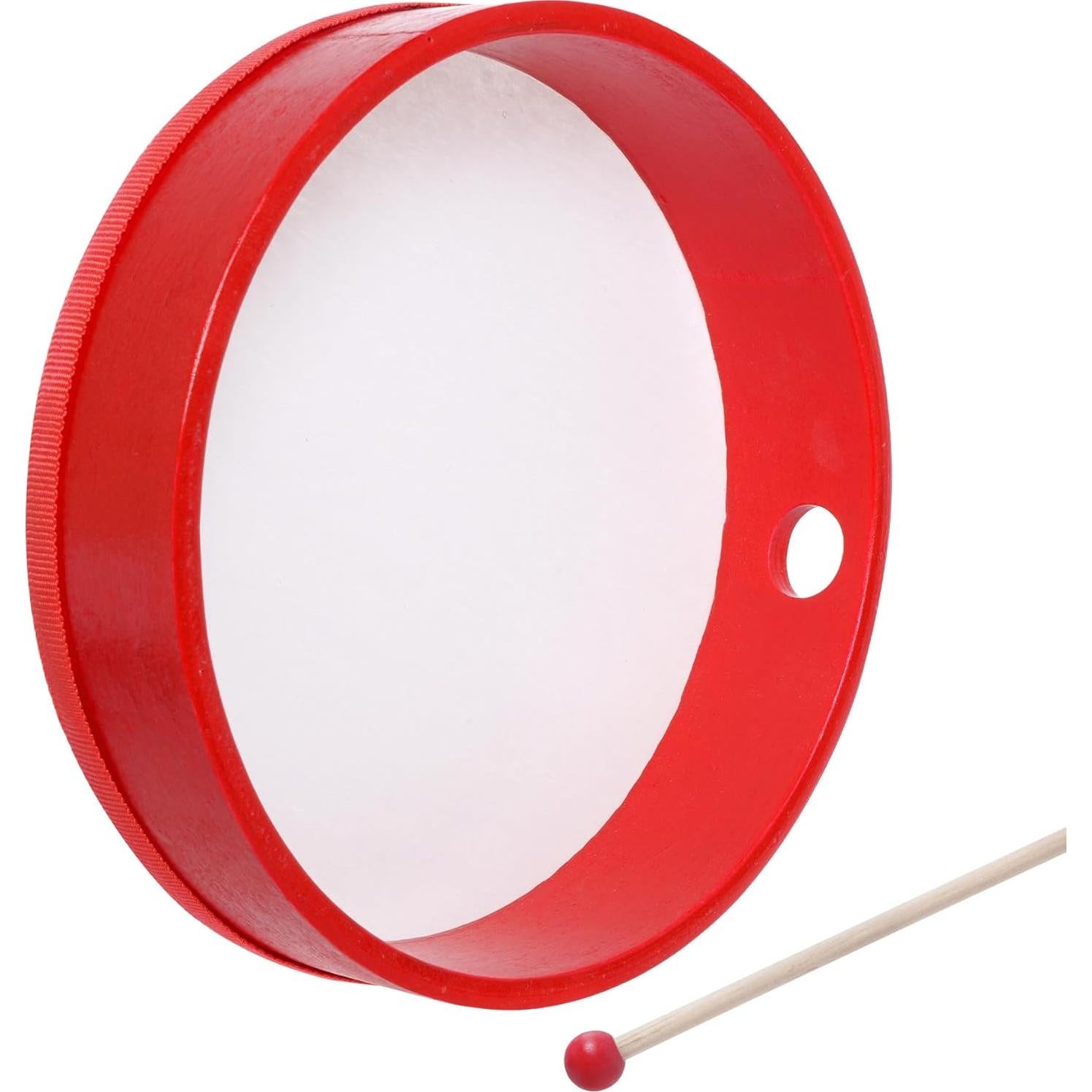 Conjunto de Tambores de Mano Nydotd 10 y 8 Pulgadas Rojo