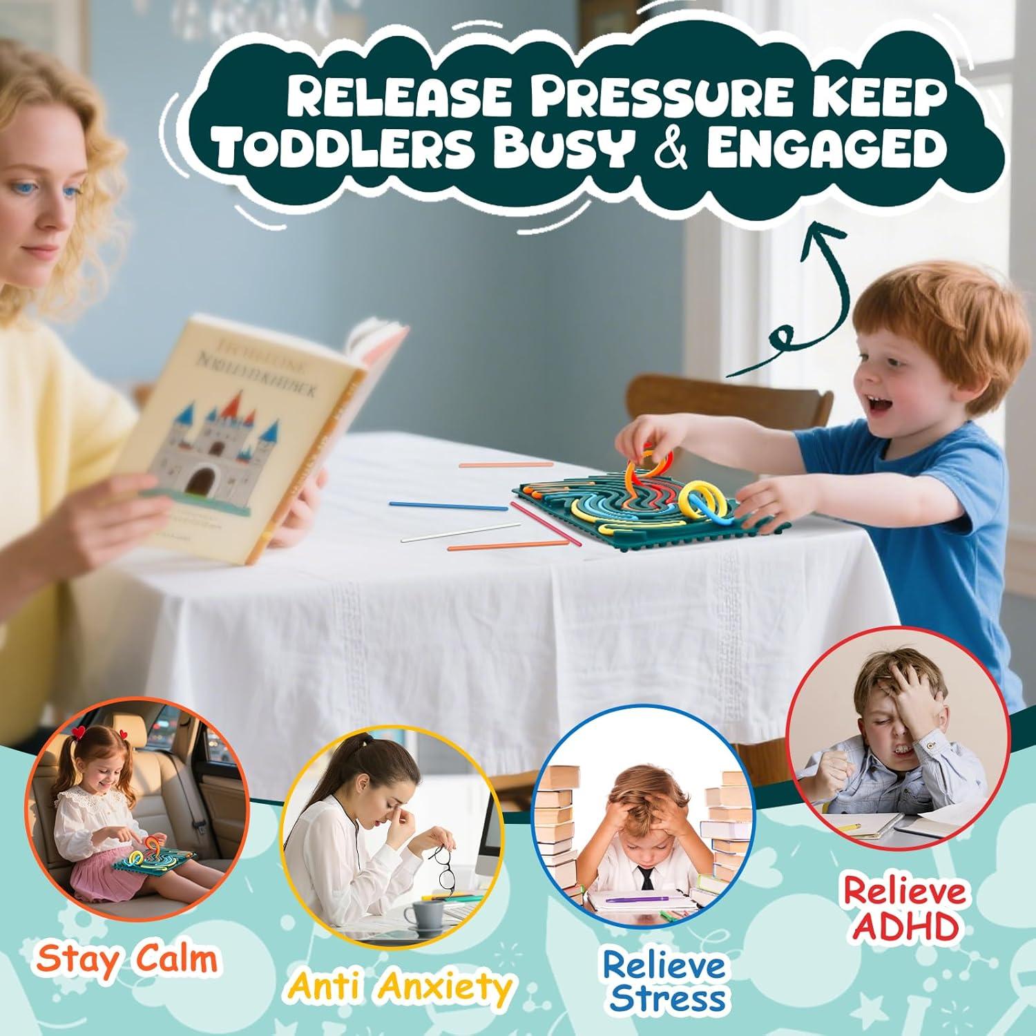 Tablero Sensorial de Silicona GUUTRY Doble Cara para Niños 3+