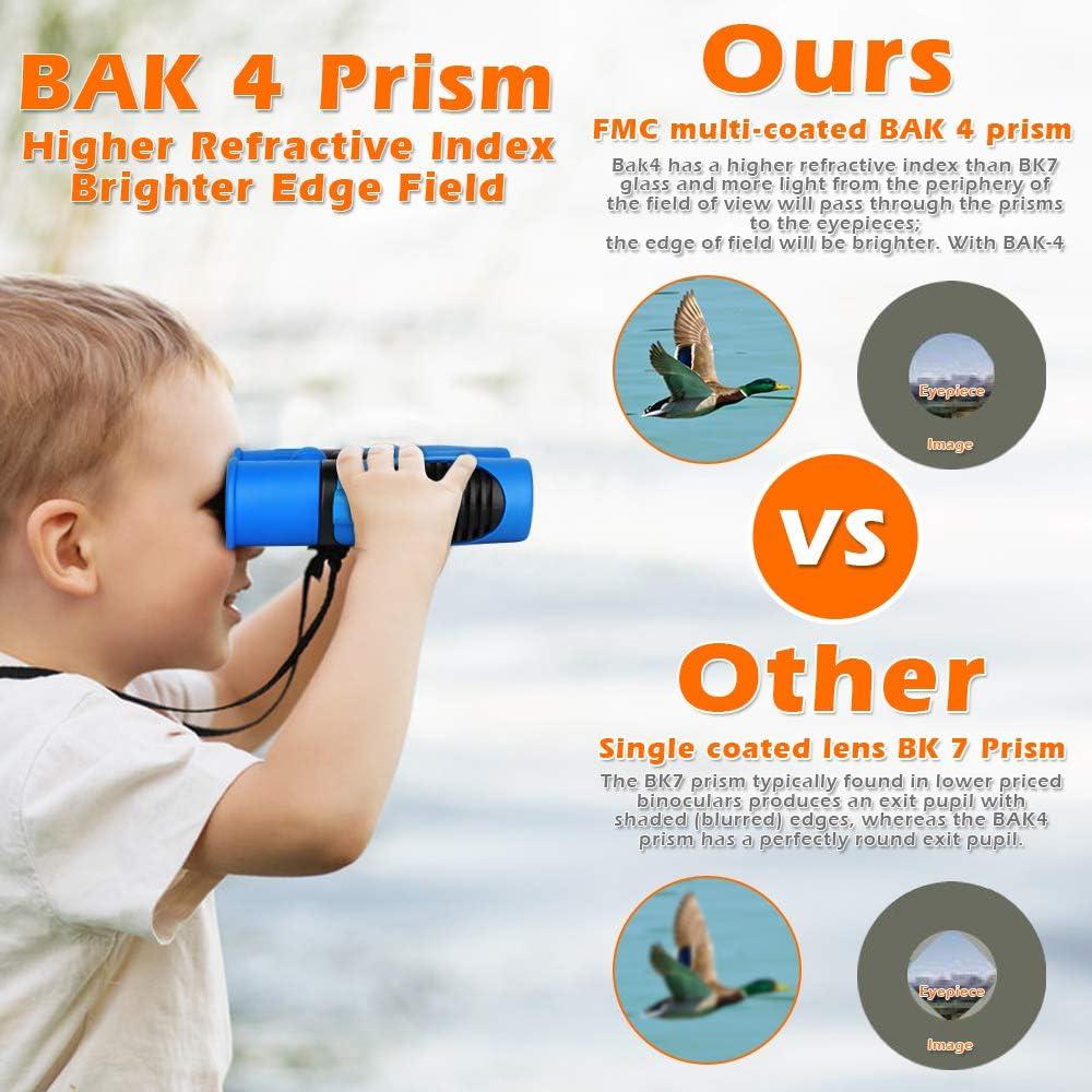 Binoculares Compactos para Niños QTECLOR 8x21 Antigolpes