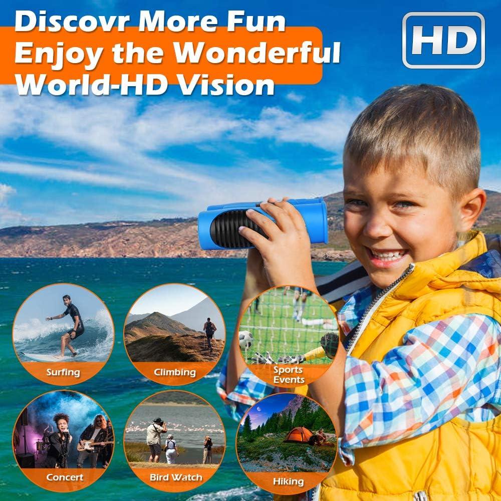 Binoculares Compactos para Niños QTECLOR 8x21 Antigolpes