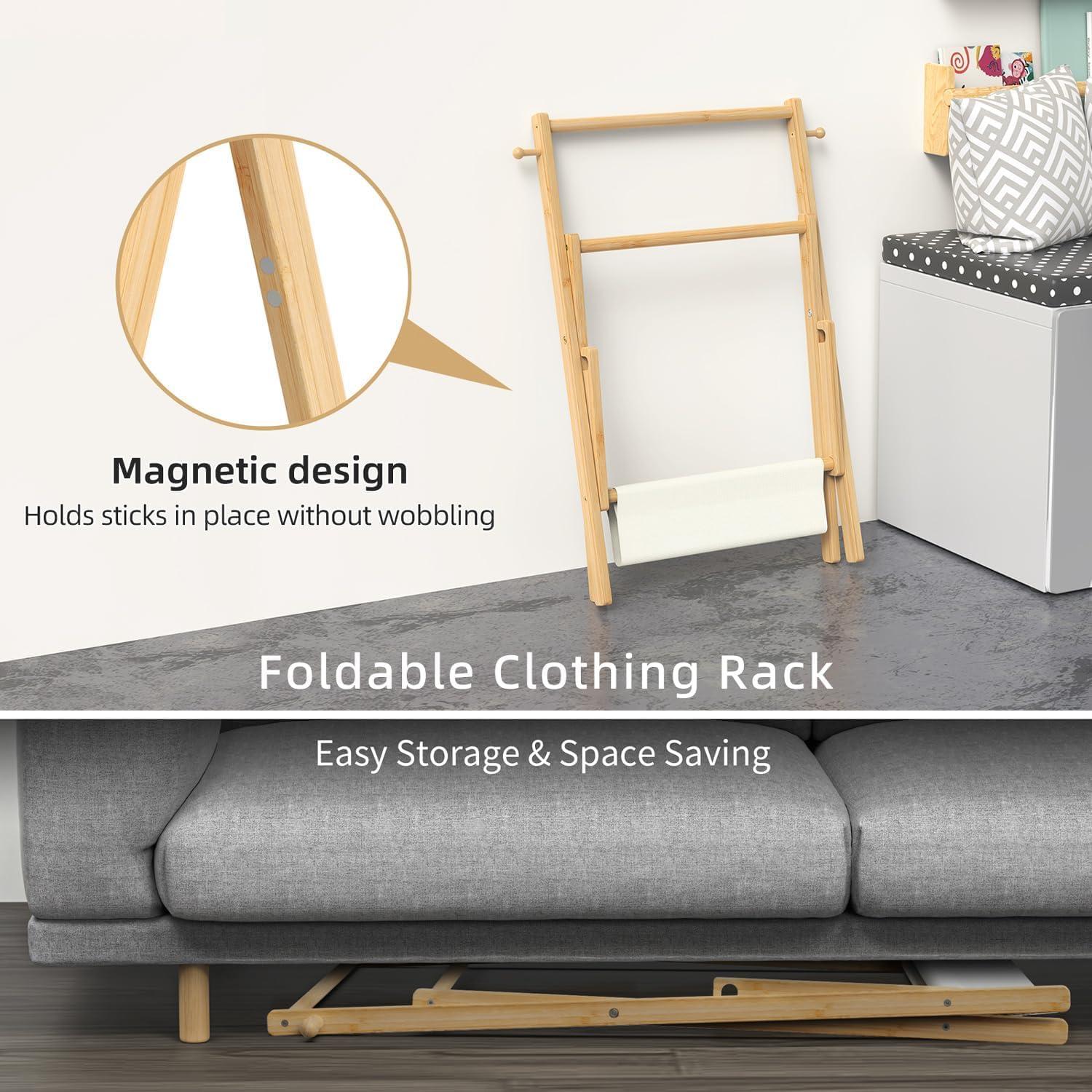 Perchero para Bebés BAMBOOHOMIE Natural Plegable 73 cm