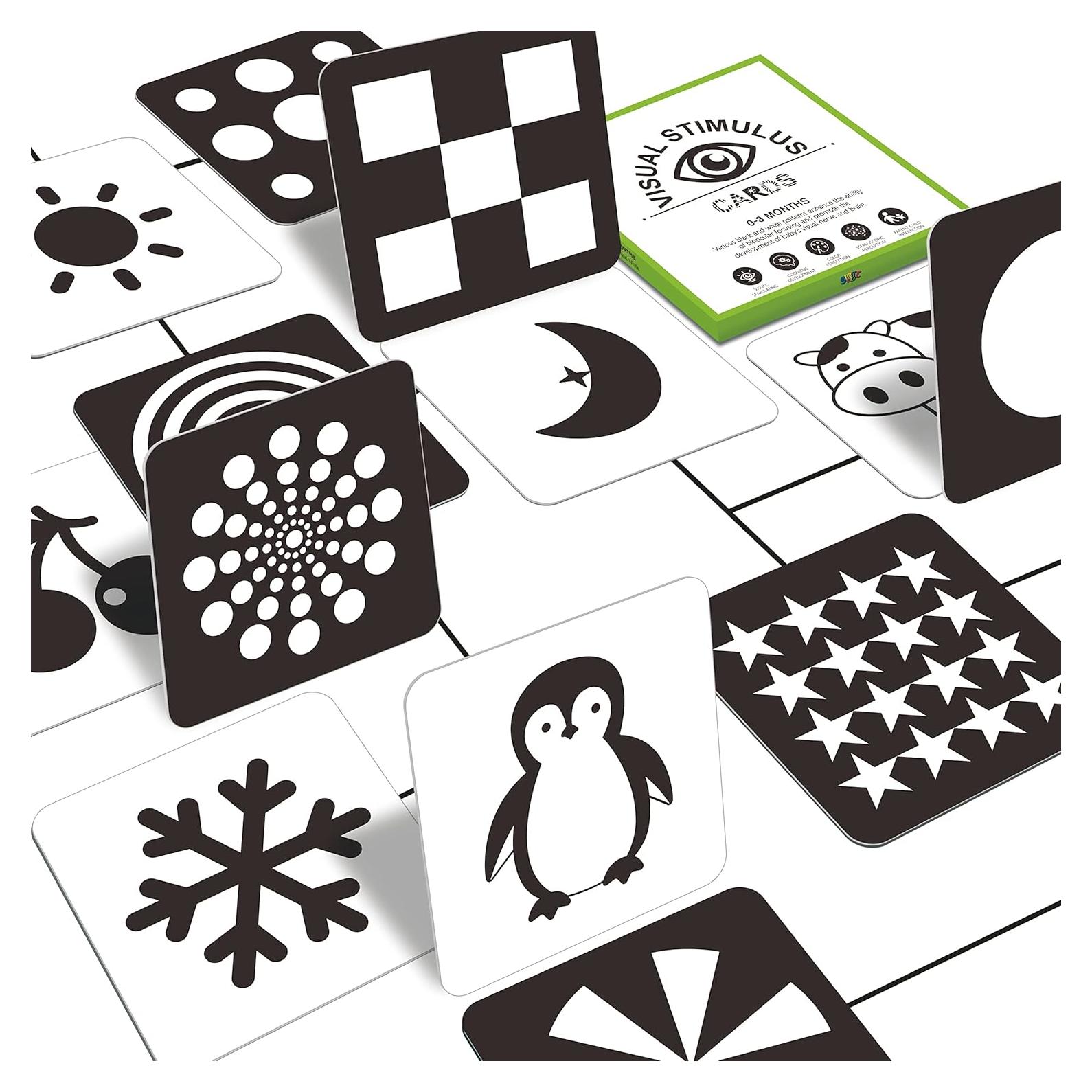 Tarjetas de Estimulación Visual SpriteGru 25 PCS Bebés 0-3 Meses