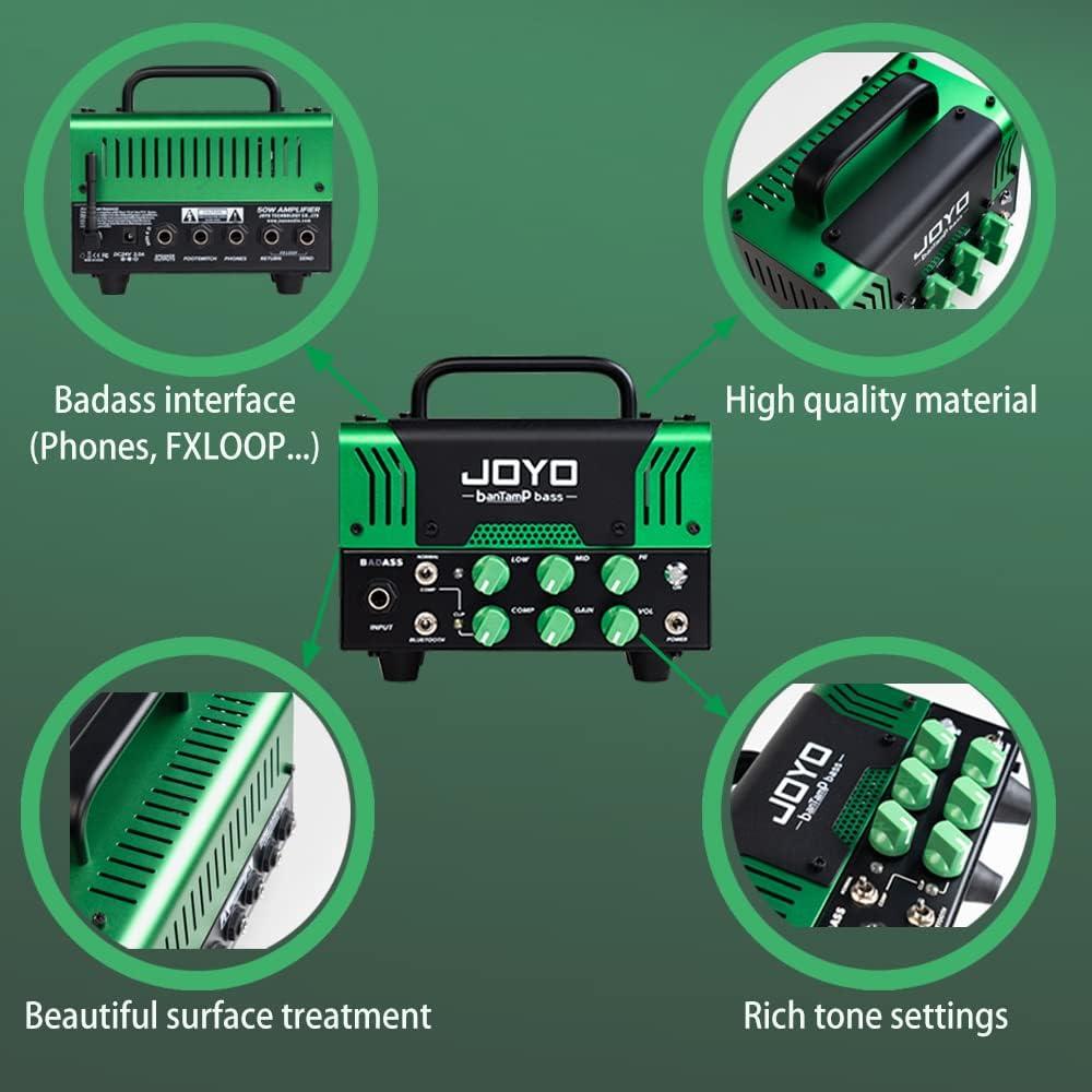 Cabezal Amplificador Bajo JOYO Badass 50W Bluetooth Ecualizador