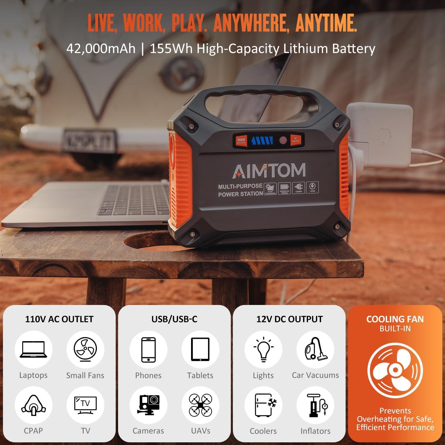 Estación de Energía Portátil AIMTOM SPS-155 155Wh 42000mAh