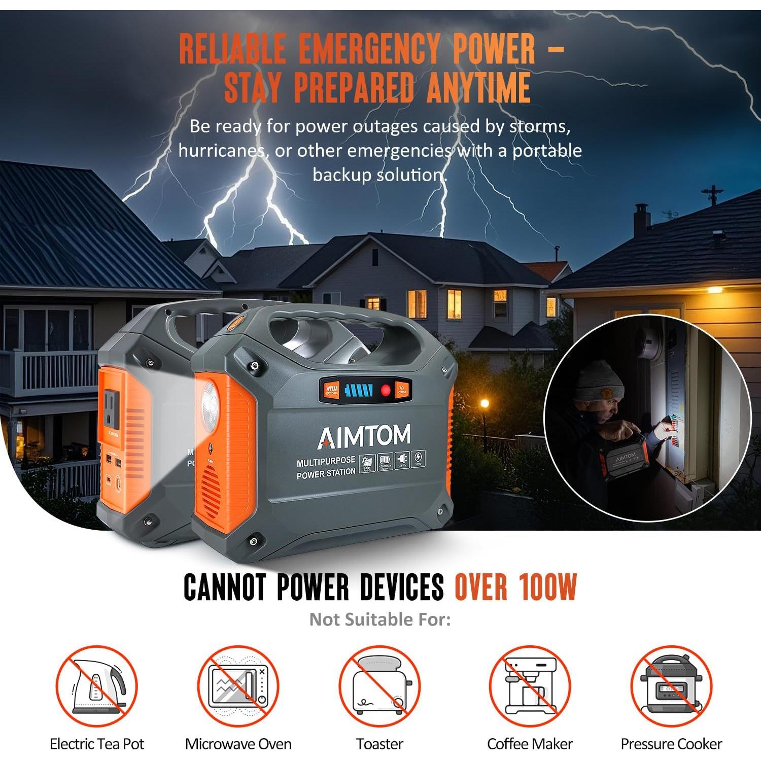 Estación de Energía Portátil AIMTOM SPS-155 155Wh 42000mAh