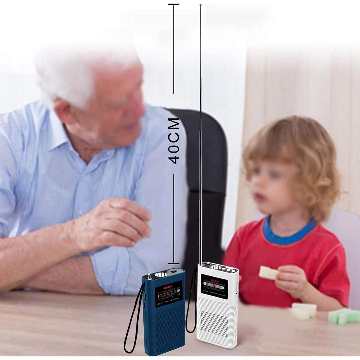 Radio Transistor Portátil AM FM CLOOBLUT SH-01M con Linterna LED