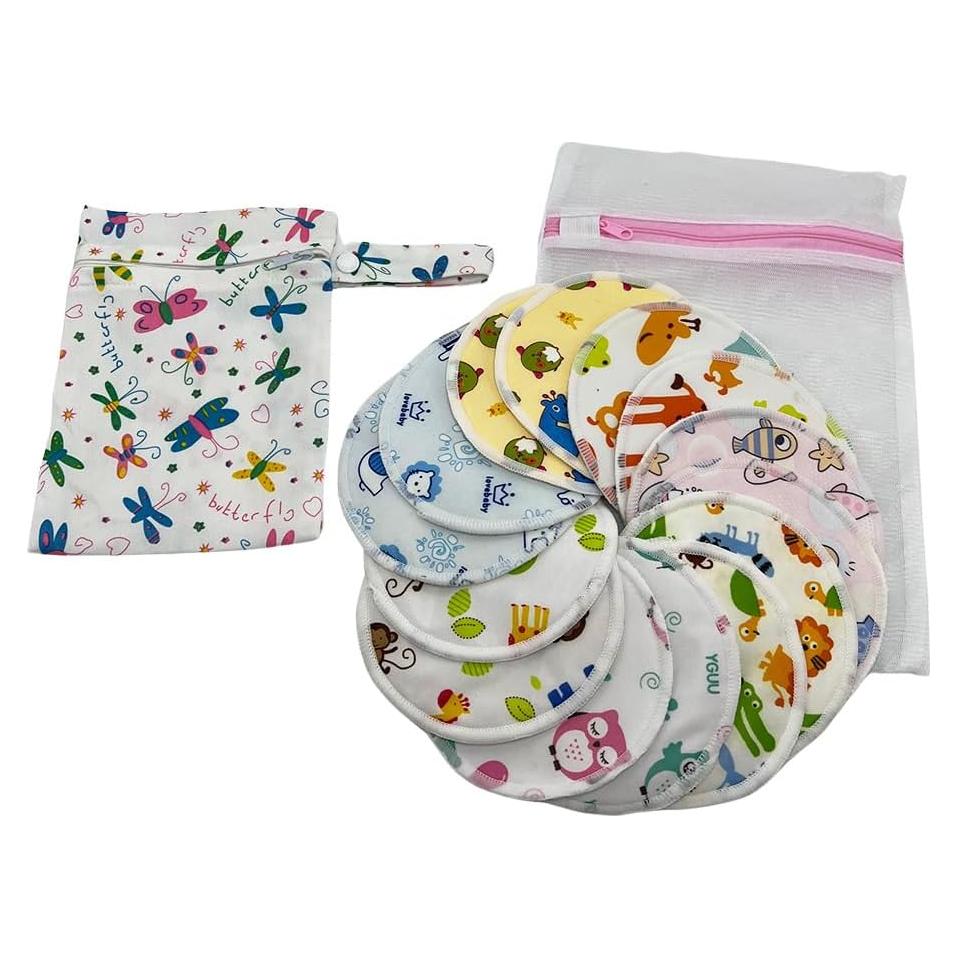 Almohadillas de Lactancia Reutilizables BEECO 14 Paquete 12 cm