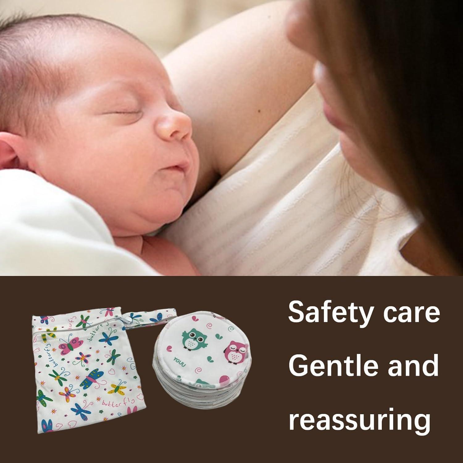 Almohadillas de Lactancia Reutilizables BEECO 14 Paquete 12 cm