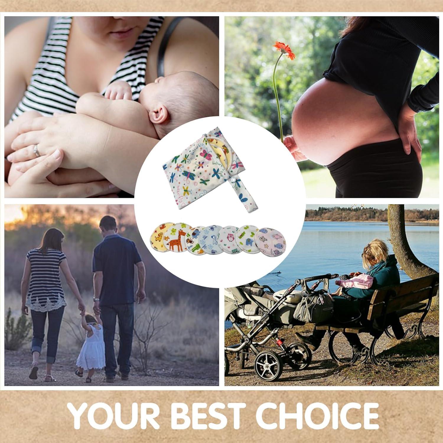 Almohadillas de Lactancia Reutilizables BEECO 14 Paquete 12 cm