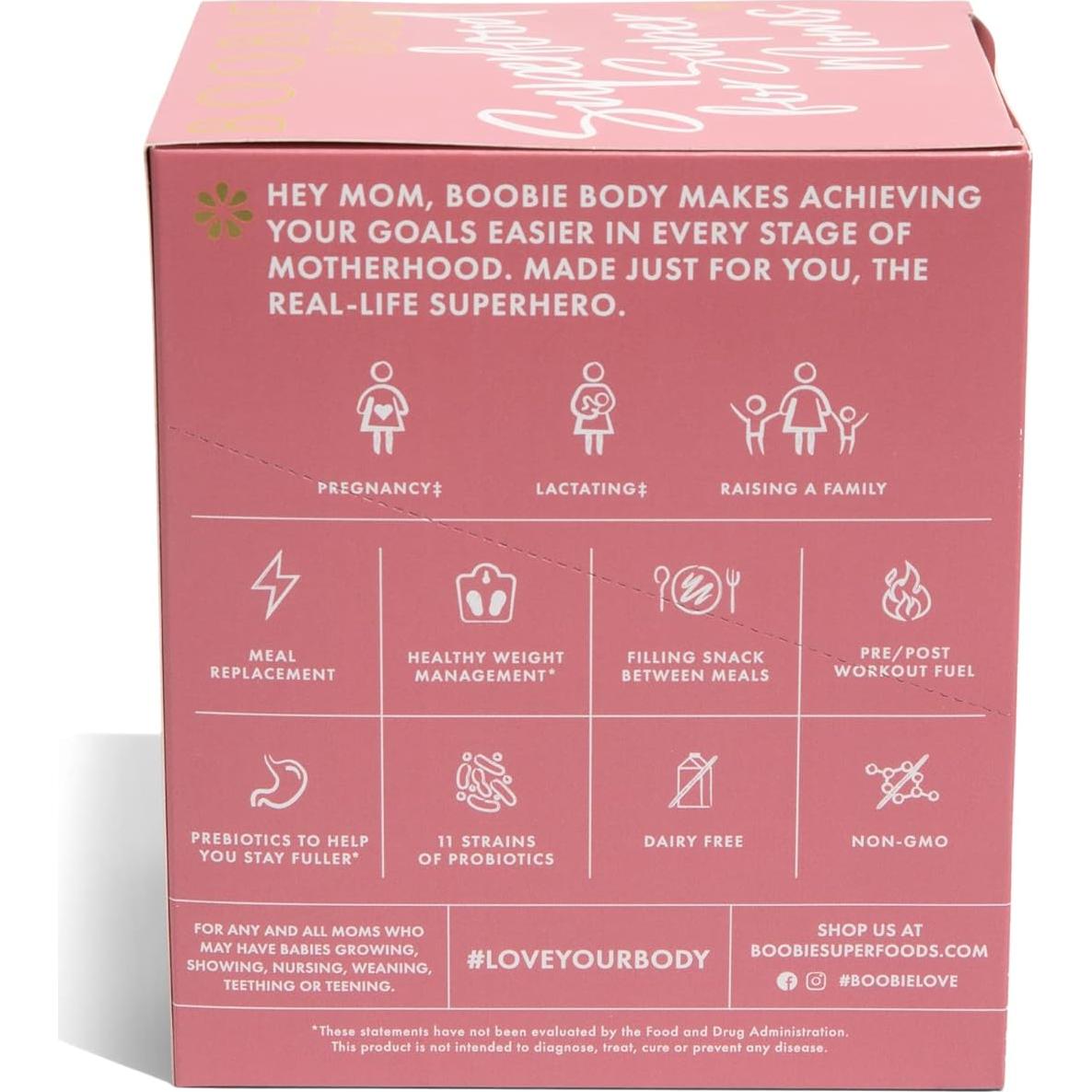 Batido de Reemplazo de Comida Boobie Body Chocolate Bliss 19g Proteína Orgánico Vegano