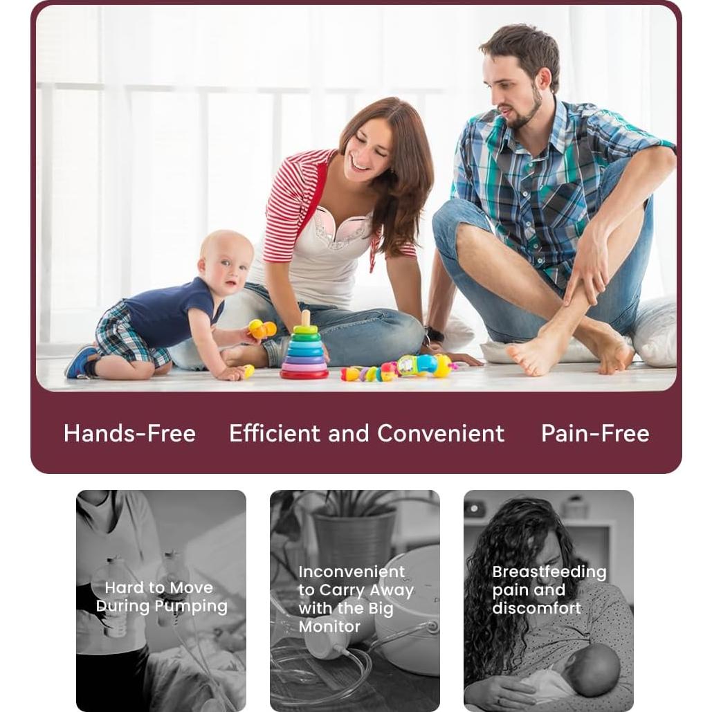 Extractor de Leche Eléctrico TENETOP XQ0002 Manos Libres 12 Niveles