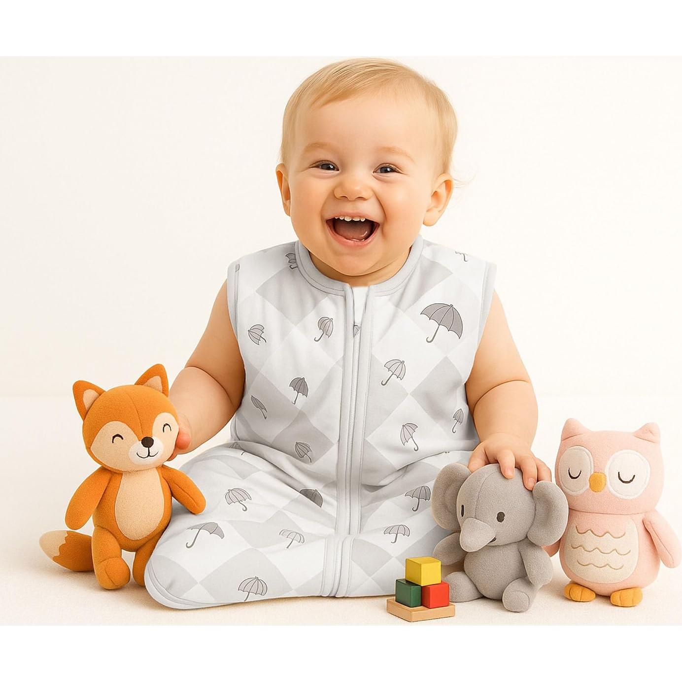 Saco de Sueño para Bebés YOHKOH Gris 0-6 Meses 1.5 TOG