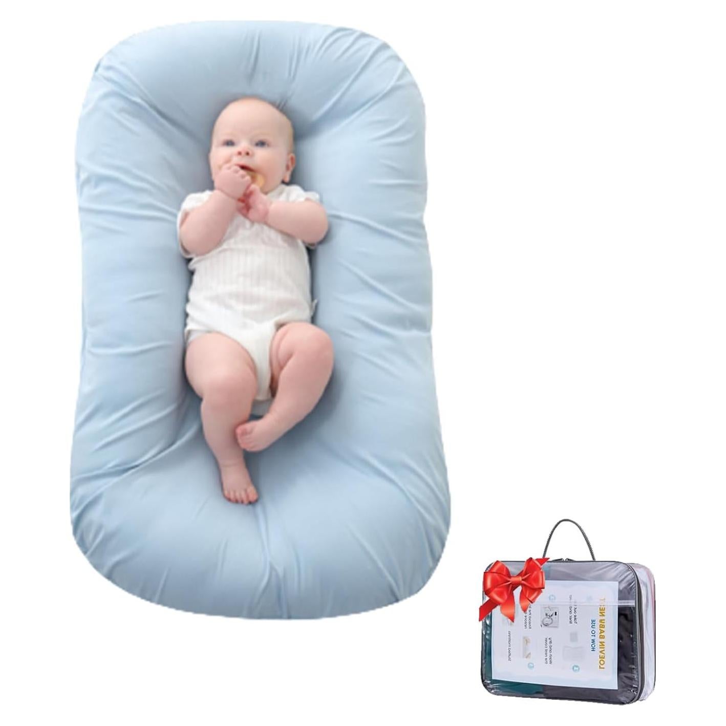 Cojín Nido para Bebés Loevin Azul 75x45 cm 1.5 kg