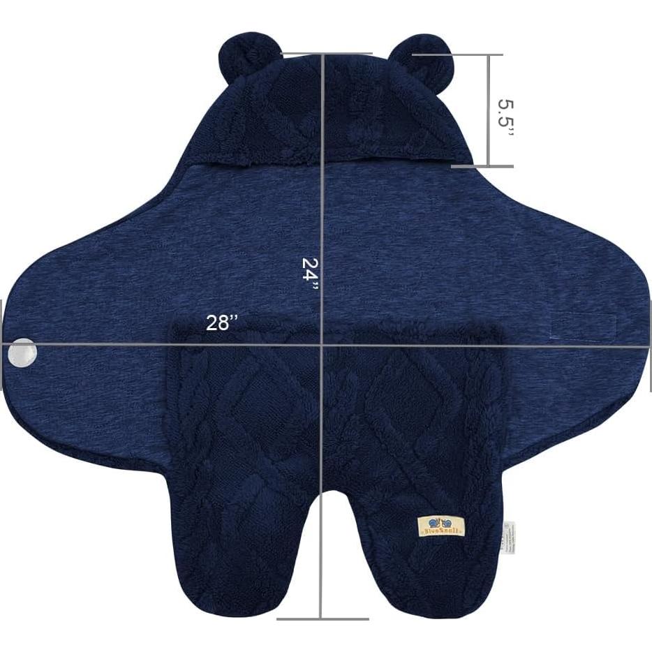 Manta de Envoltura BlueSnail para Bebés 0-3 meses Marino