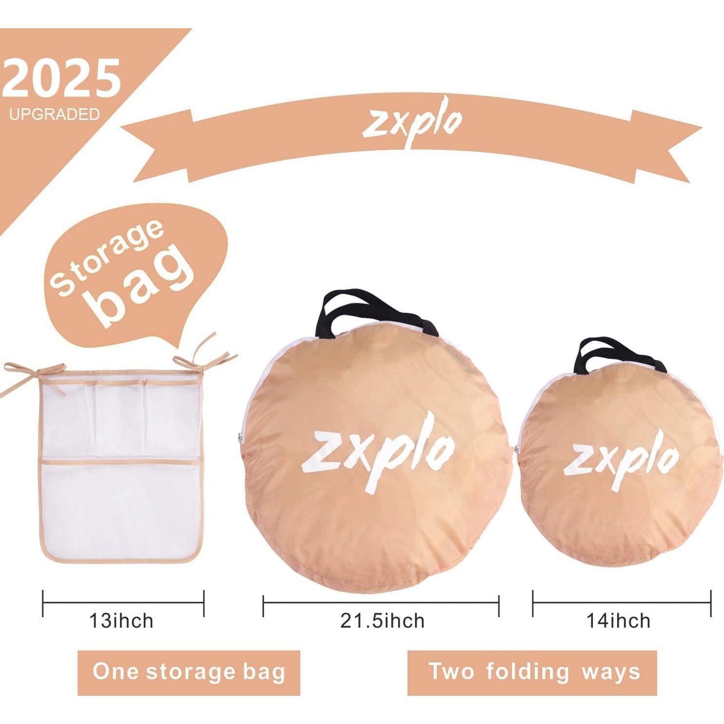 Carpa de Seguridad para Cuna ZXPLO Beige Malla Transpirable