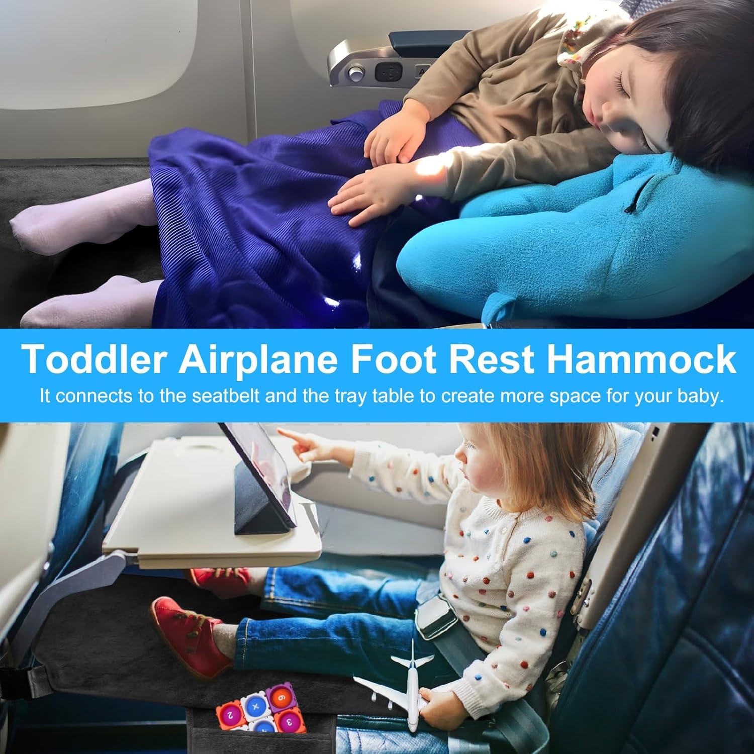 Cama de avión portátil COZYBONDER para niños - Negro