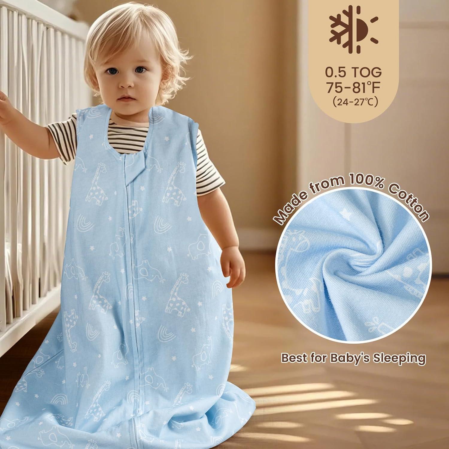 Saco de Dormir para Bebés PHF 100% Algodón Orgánico 0-6 Meses