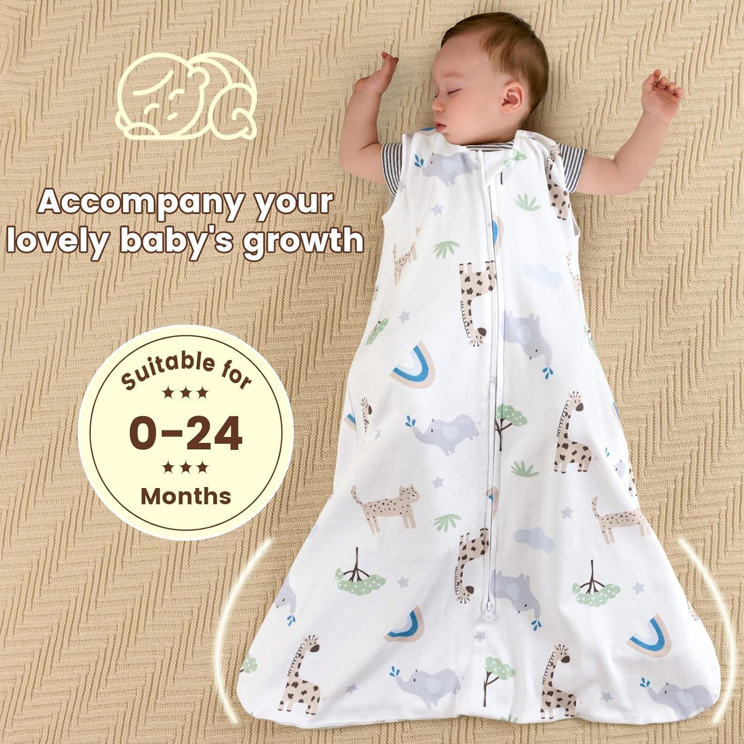 Saco de Dormir para Bebés PHF 100% Algodón Orgánico 0-6 Meses