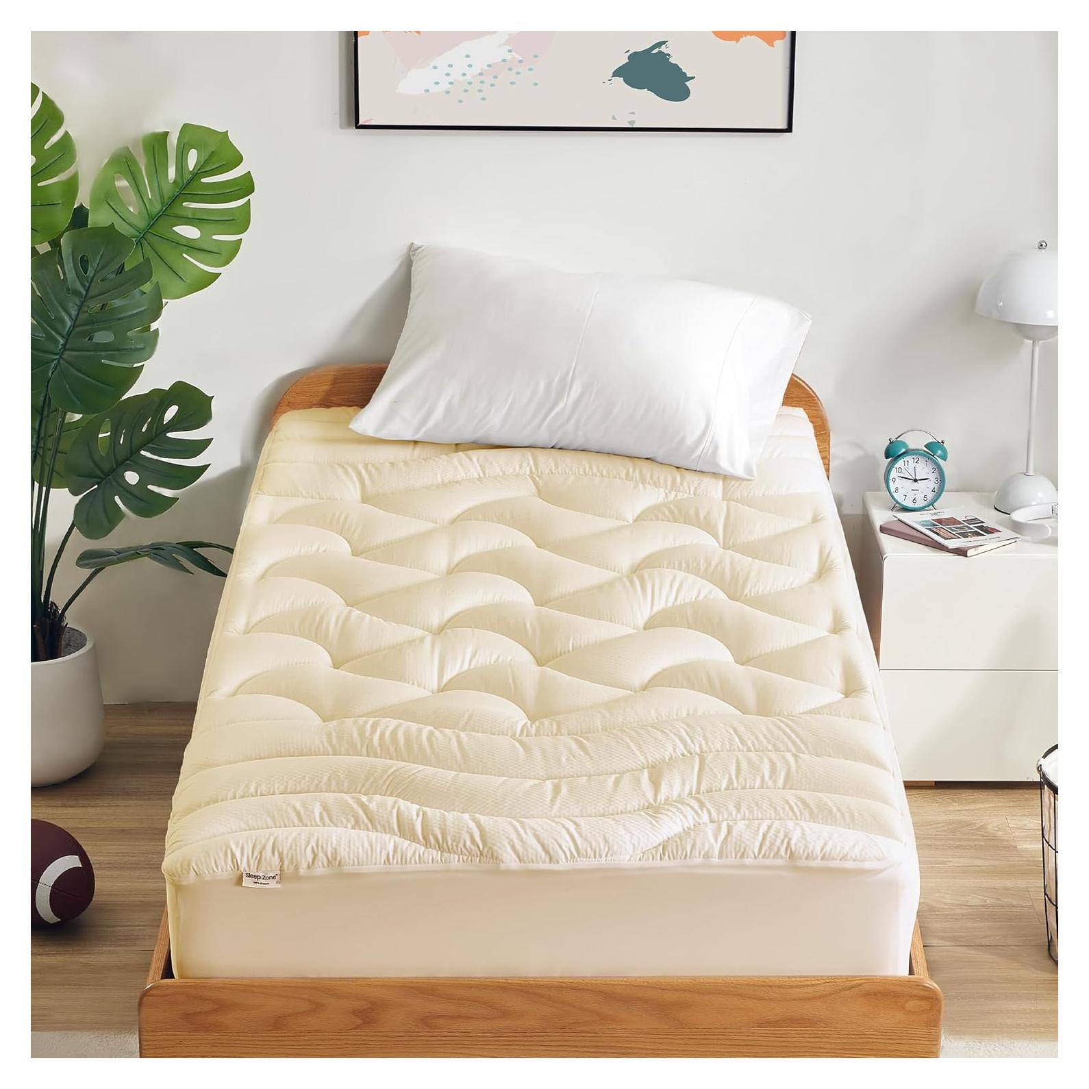 Protector de Colchón Refrigerante SLEEP ZONE Twin Beige