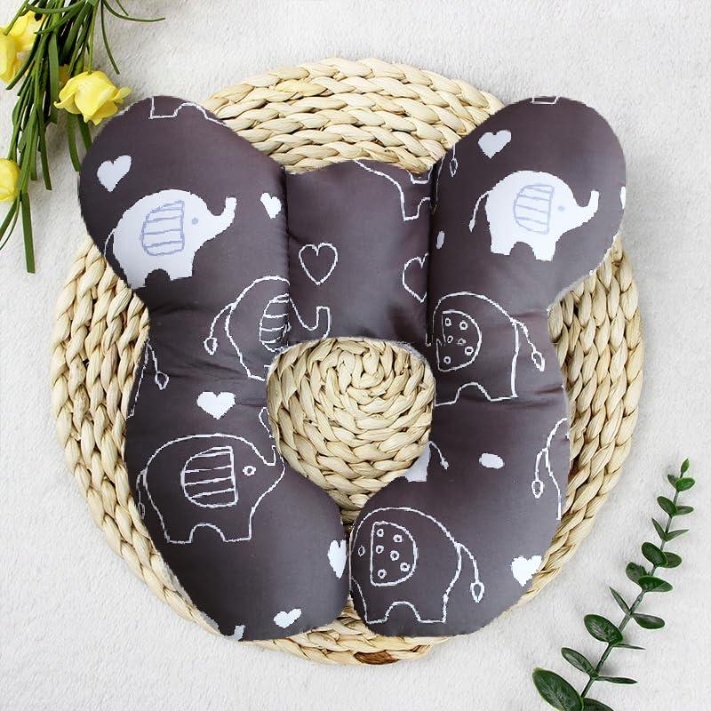 Almohada de Viaje para Bebés HPIENOYA Elefante Negro Suave