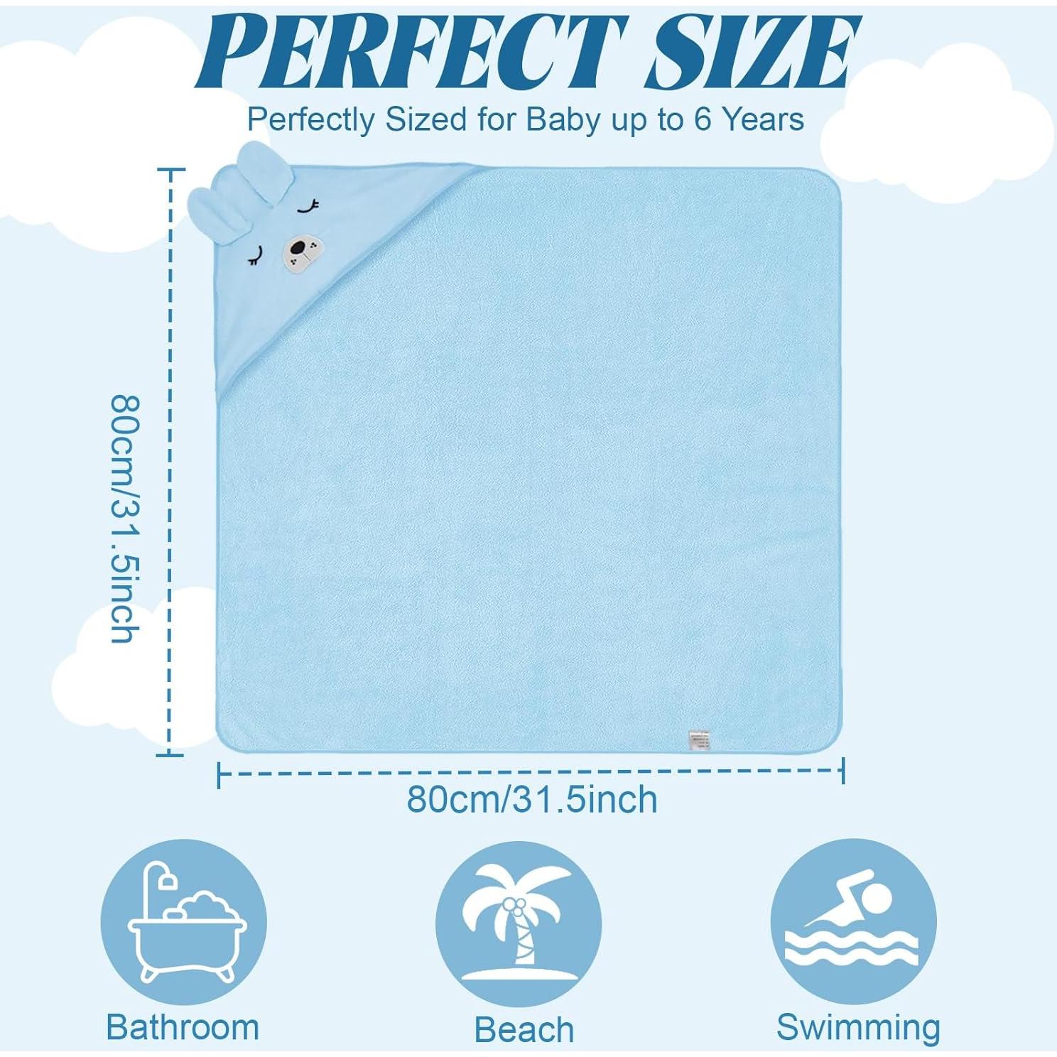 Juego de 4 Toallas con Capucha xpertwarm para Bebés 80x80cm