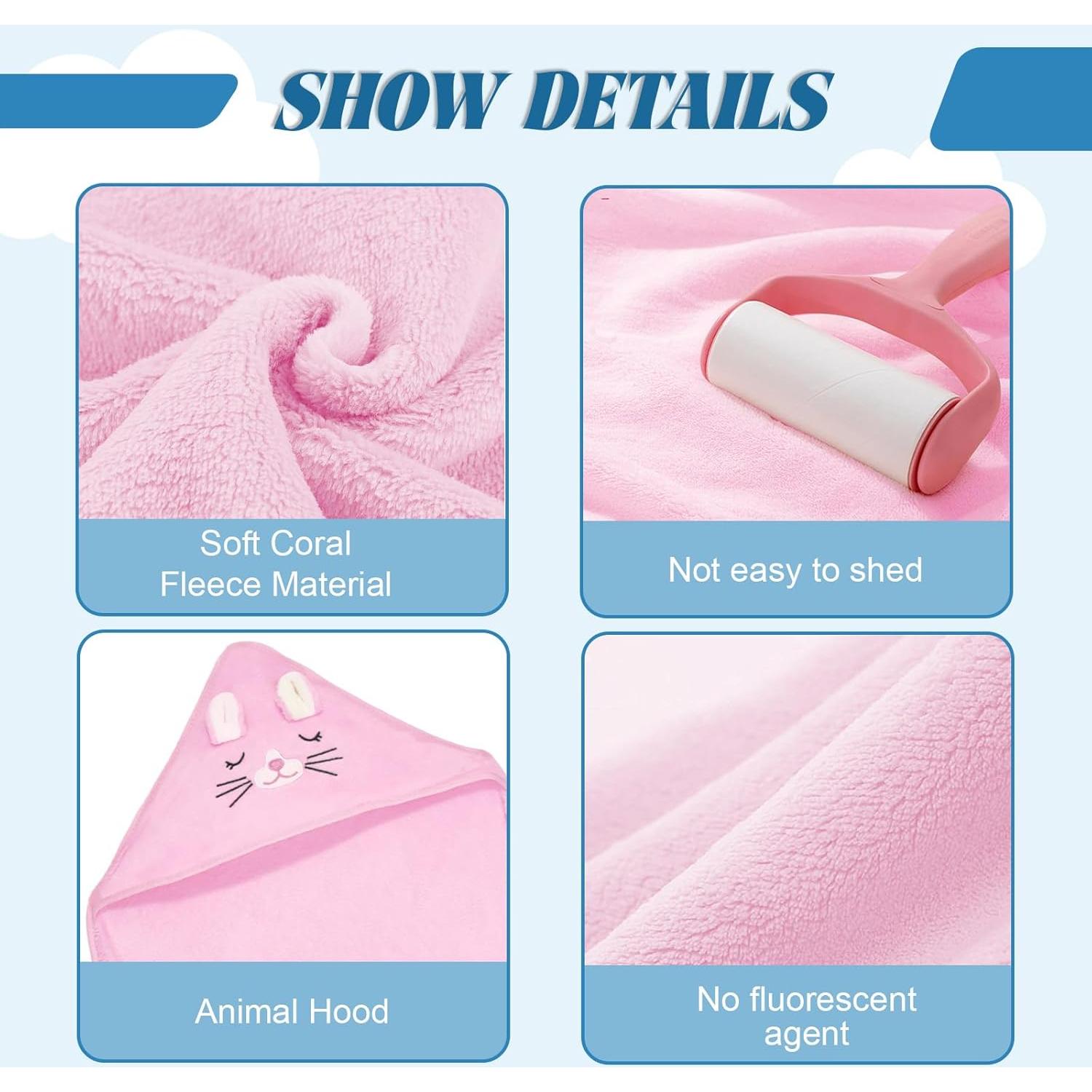 Juego de 4 Toallas con Capucha xpertwarm para Bebés 80x80cm