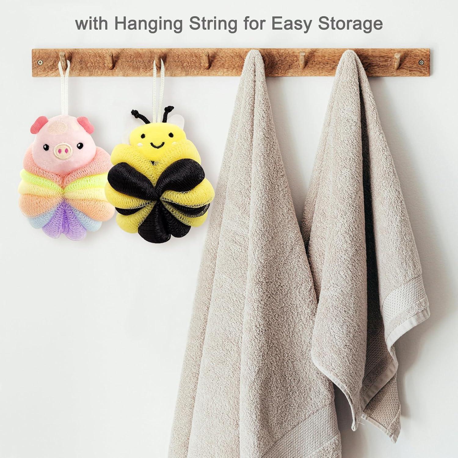 Esponjas de Baño BETITETO 2 Piezas Animales Exfoliantes