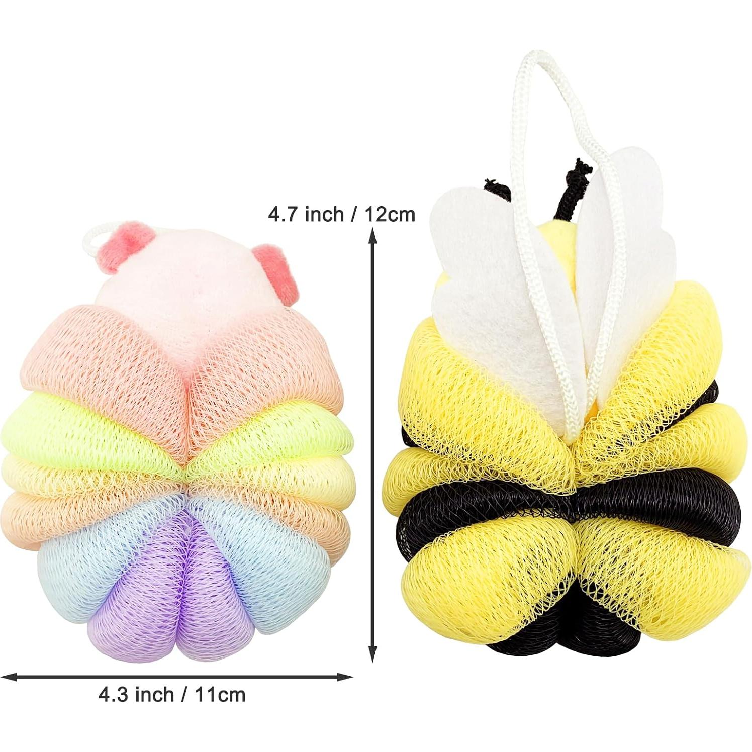 Esponjas de Baño BETITETO 2 Piezas Animales Exfoliantes