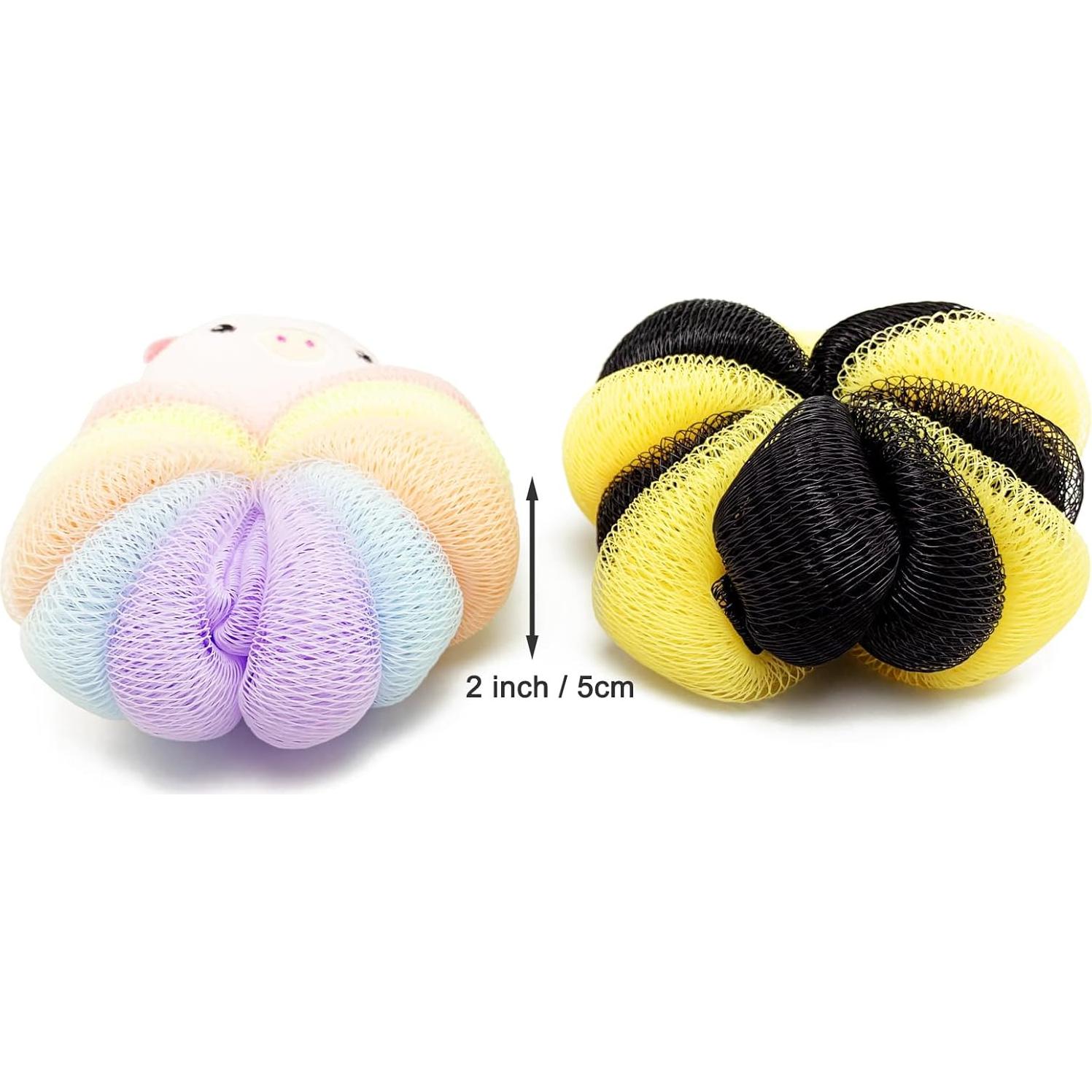 Esponjas de Baño BETITETO 2 Piezas Animales Exfoliantes