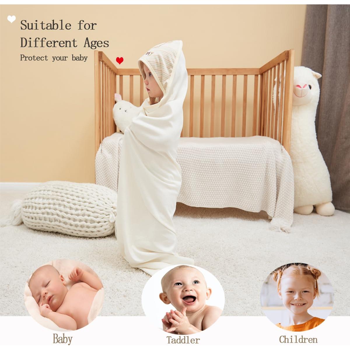 Paquete de 6 toallas con capucha Smluckyg 76.2 cm algodón orgánico