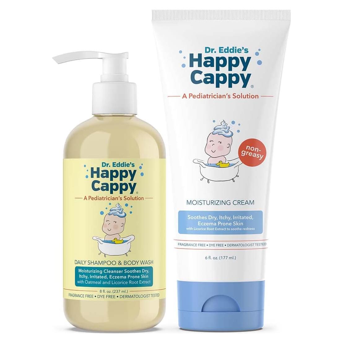Champú y Gel de Baño Happy Cappy 414 ml + Crema Hidratante