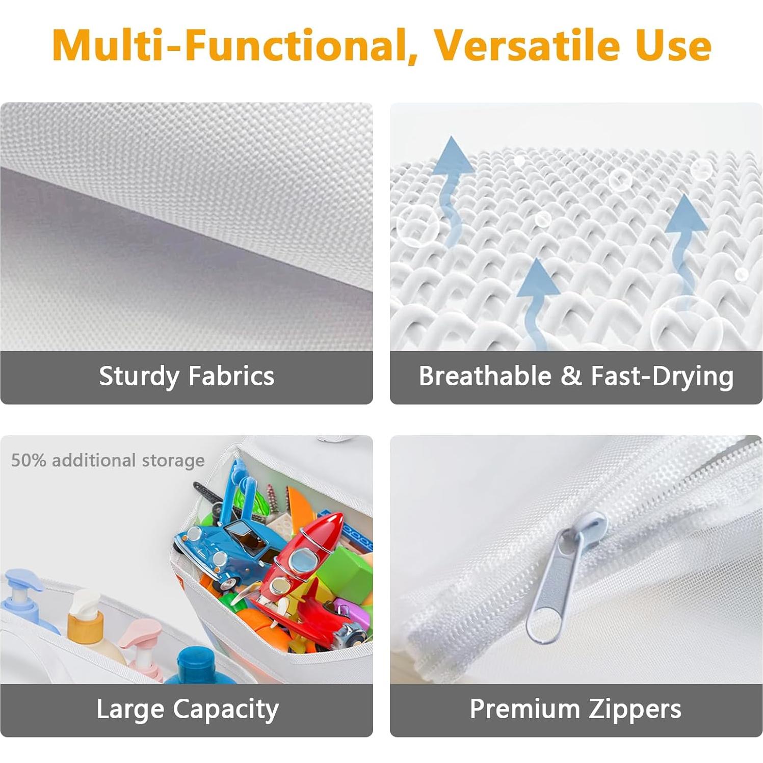 Organizador de Juguetes de Baño HooBribeau 20L Plegable y Transpirable