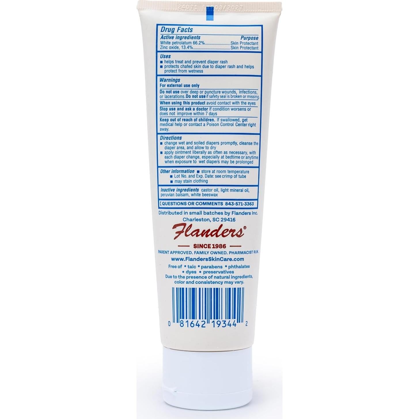 Ungüento para Glúteos Flanders - Crema para Erupciones 113g