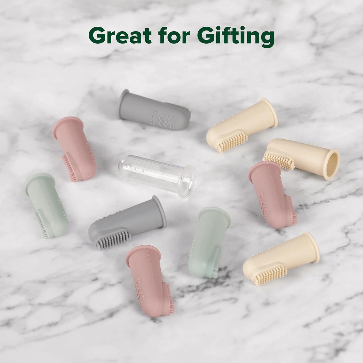 Cepillo de Dedo de Silicona Haakaa Rubor - 2 Paquetes para Bebés