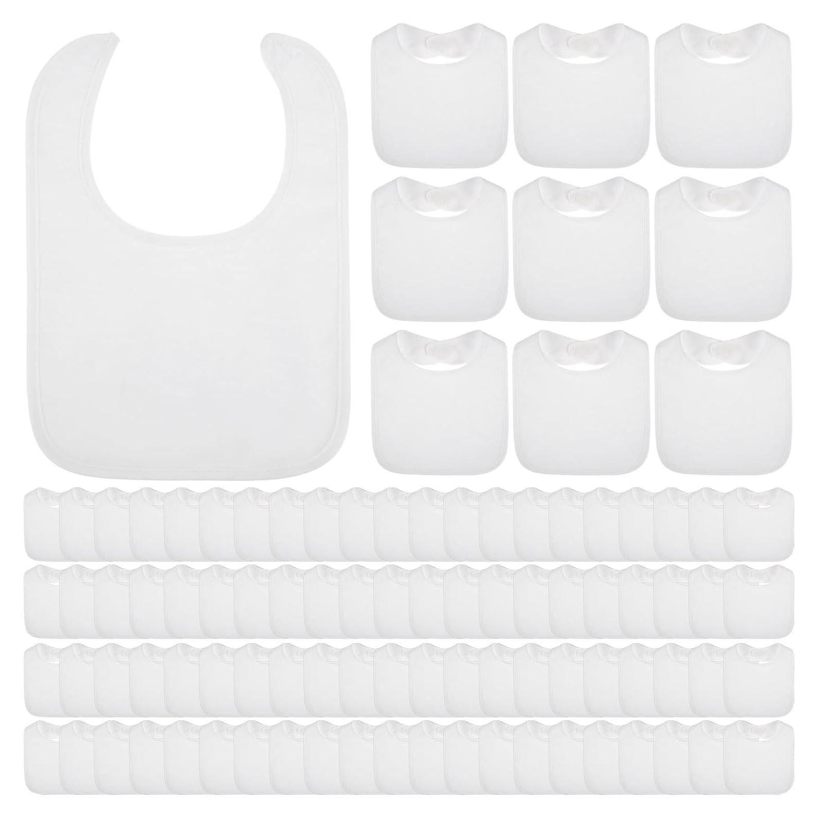 Baberos Blancos Toulite 6 Pcs Reutilizables Impermeables 30x20 cm