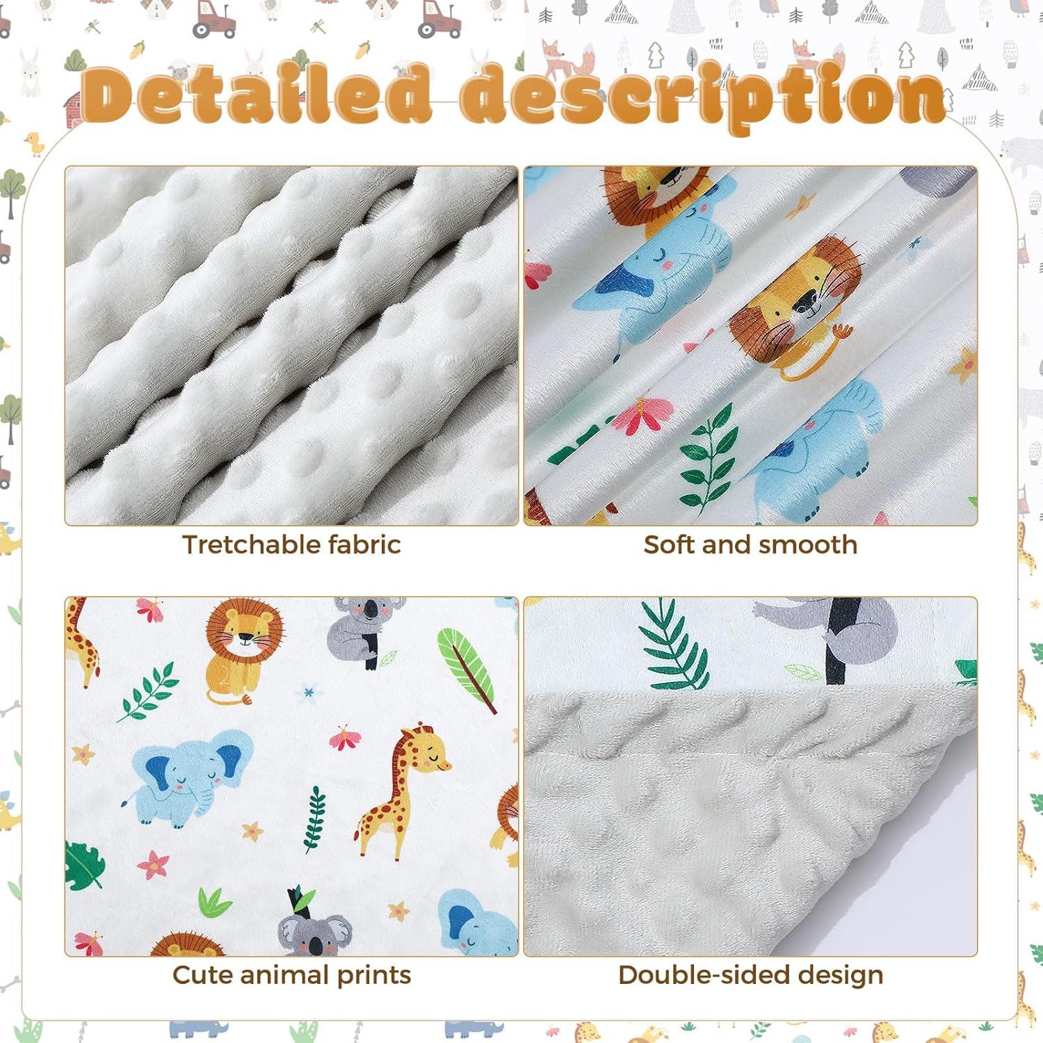 Mantas para Bebés Tiamon 4 Pack Doble Capa 76x102 cm Animales