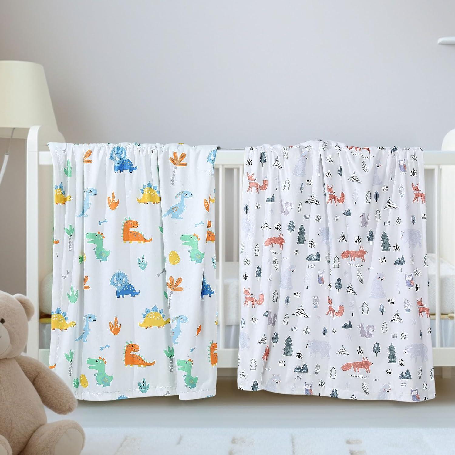 Mantas para Bebés Tiamon 4 Pack Doble Capa 76x102 cm Animales