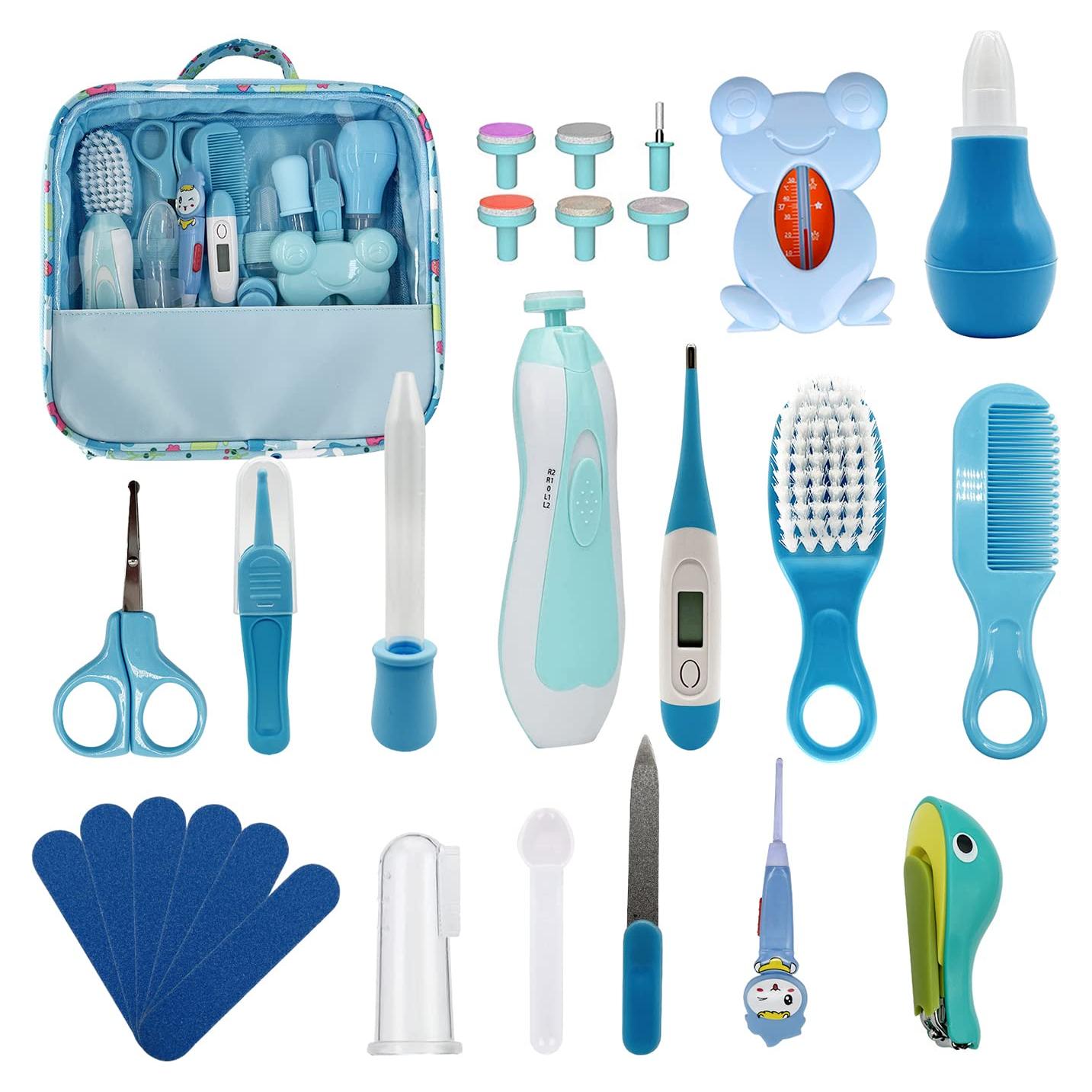 Kit de Cuidado para Bebés 26 en 1 - Cortador Eléctrico Azul