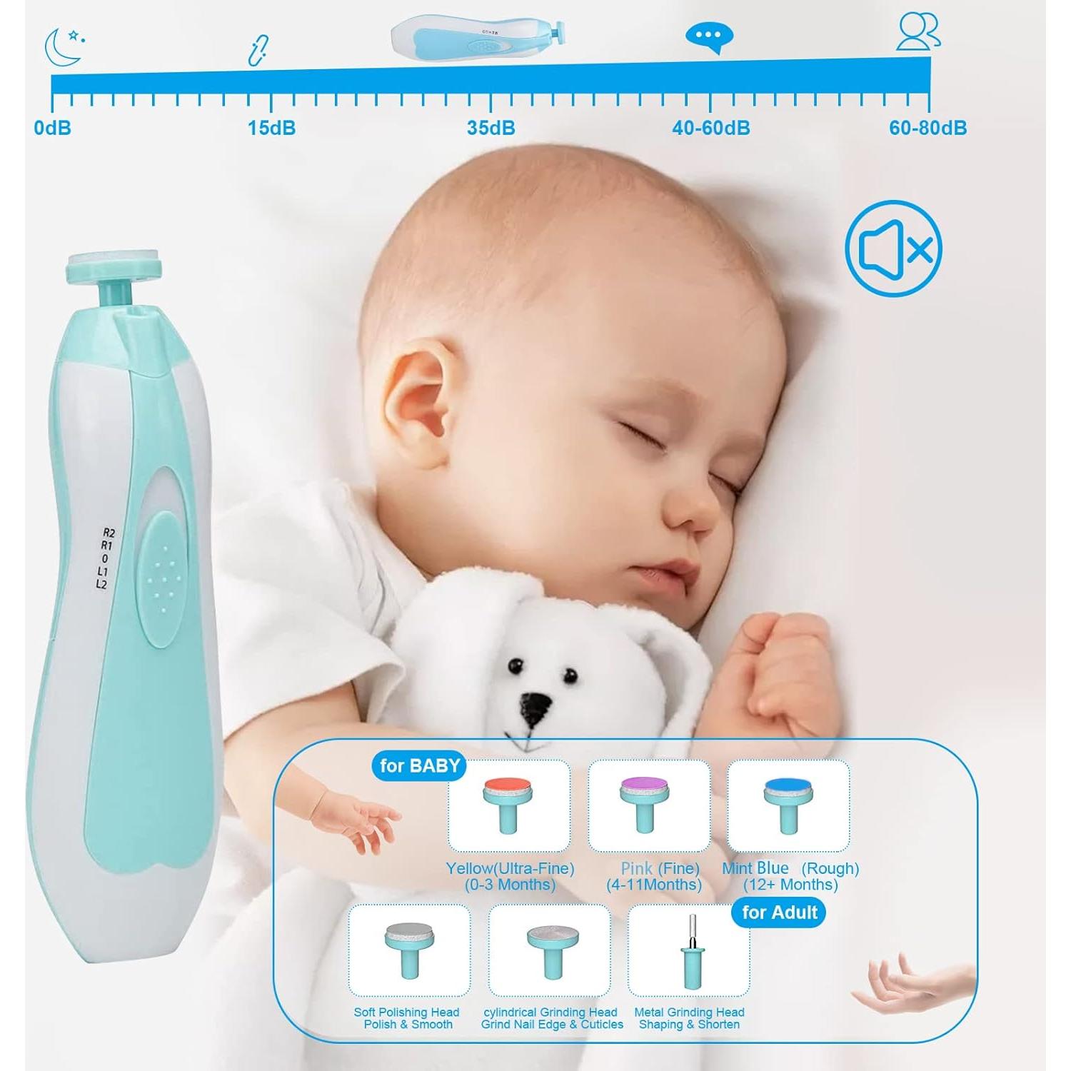 Kit de Cuidado para Bebés 26 en 1 - Cortador Eléctrico Azul