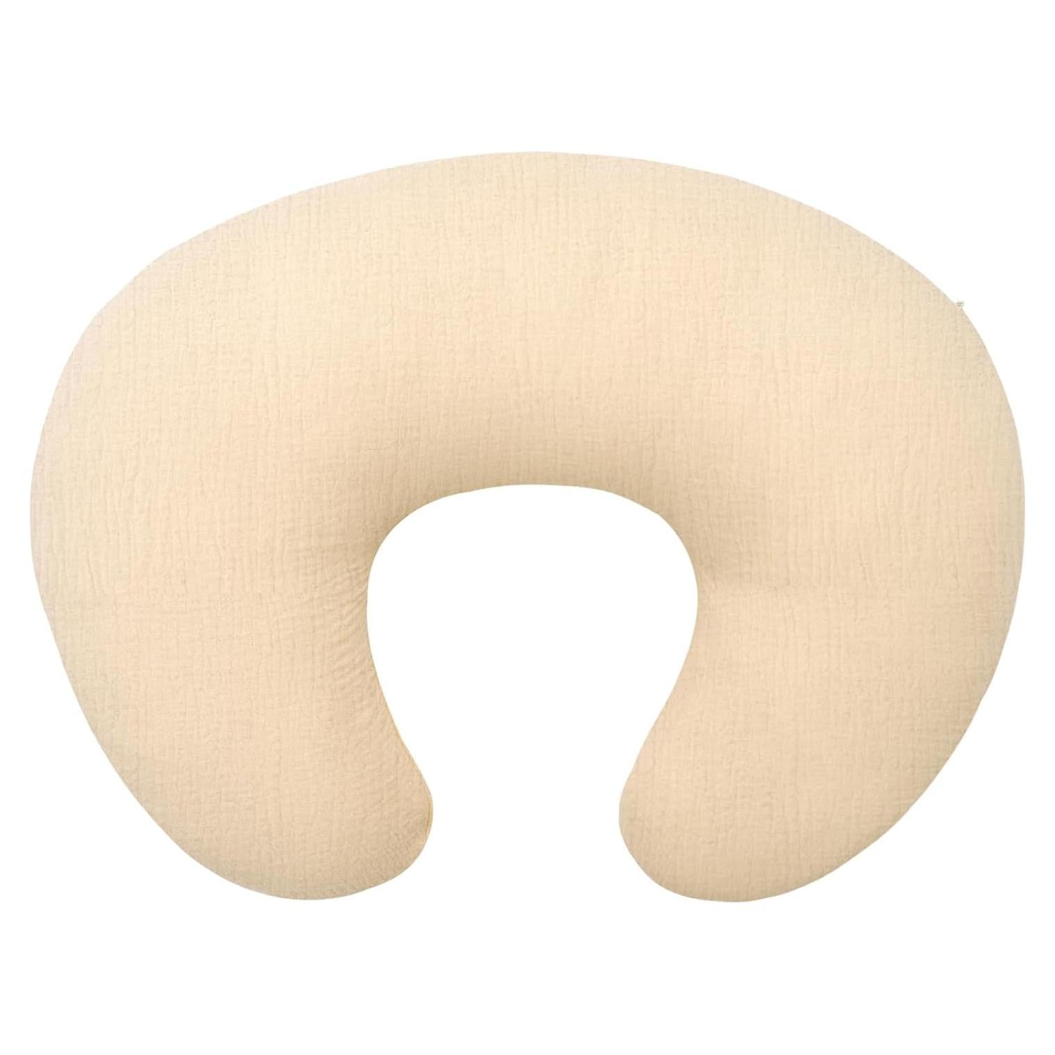FUNUPUP Funda de Almohada de Muselina 100% Algodón Beige
