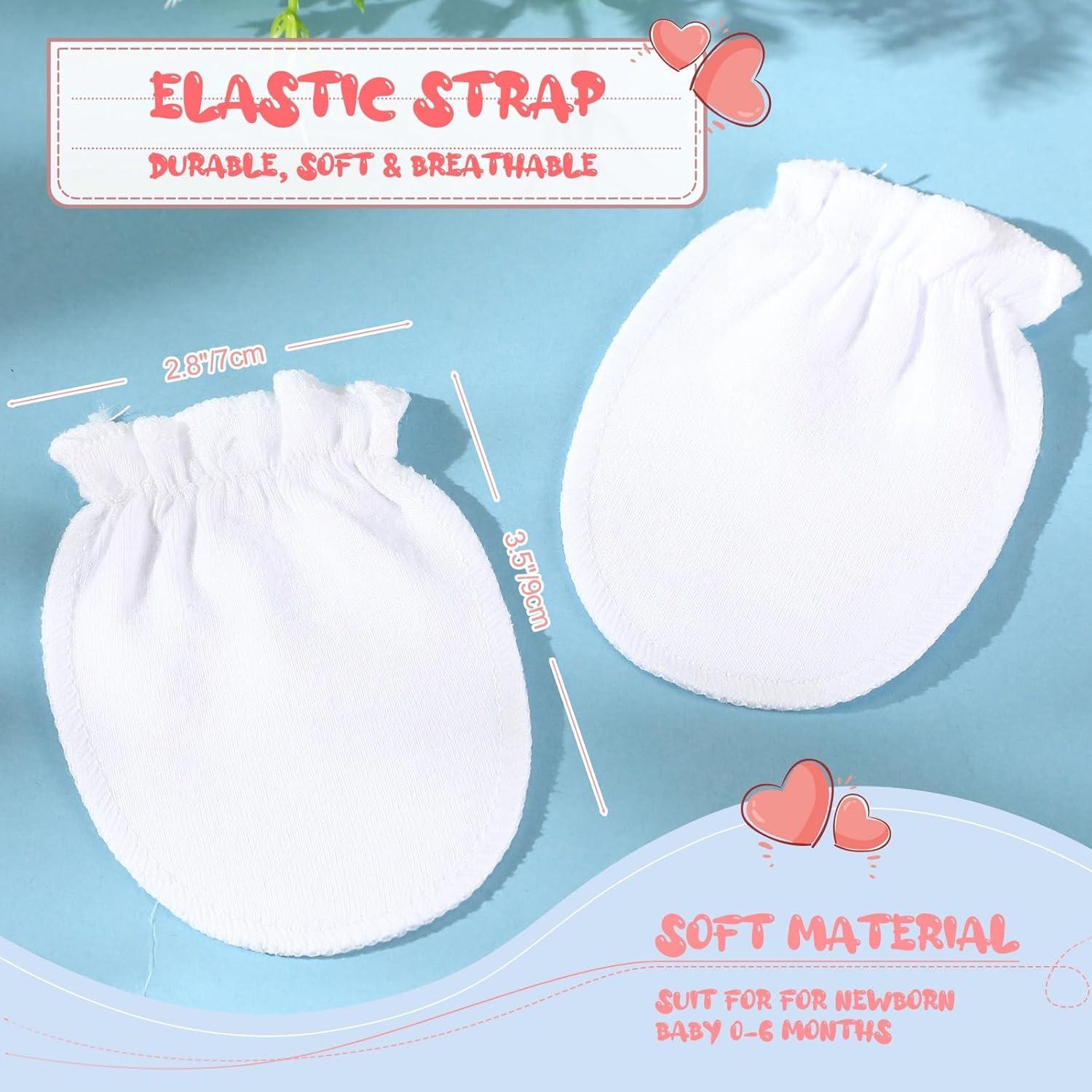 9 Pares Manoplas Bebé Algodón Sin Rasguños 0-6 Meses