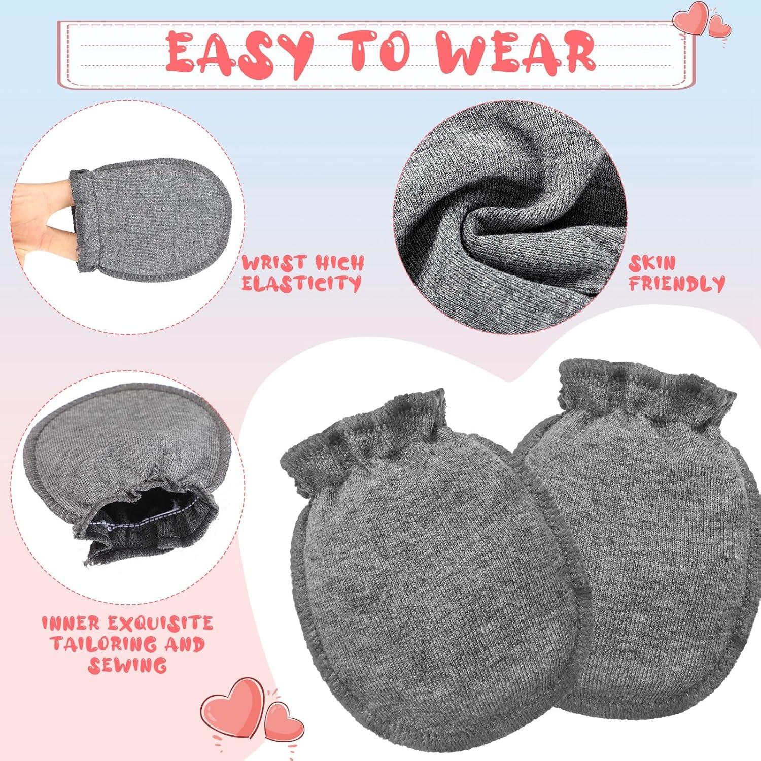 9 Pares Manoplas Bebé Algodón Sin Rasguños 0-6 Meses