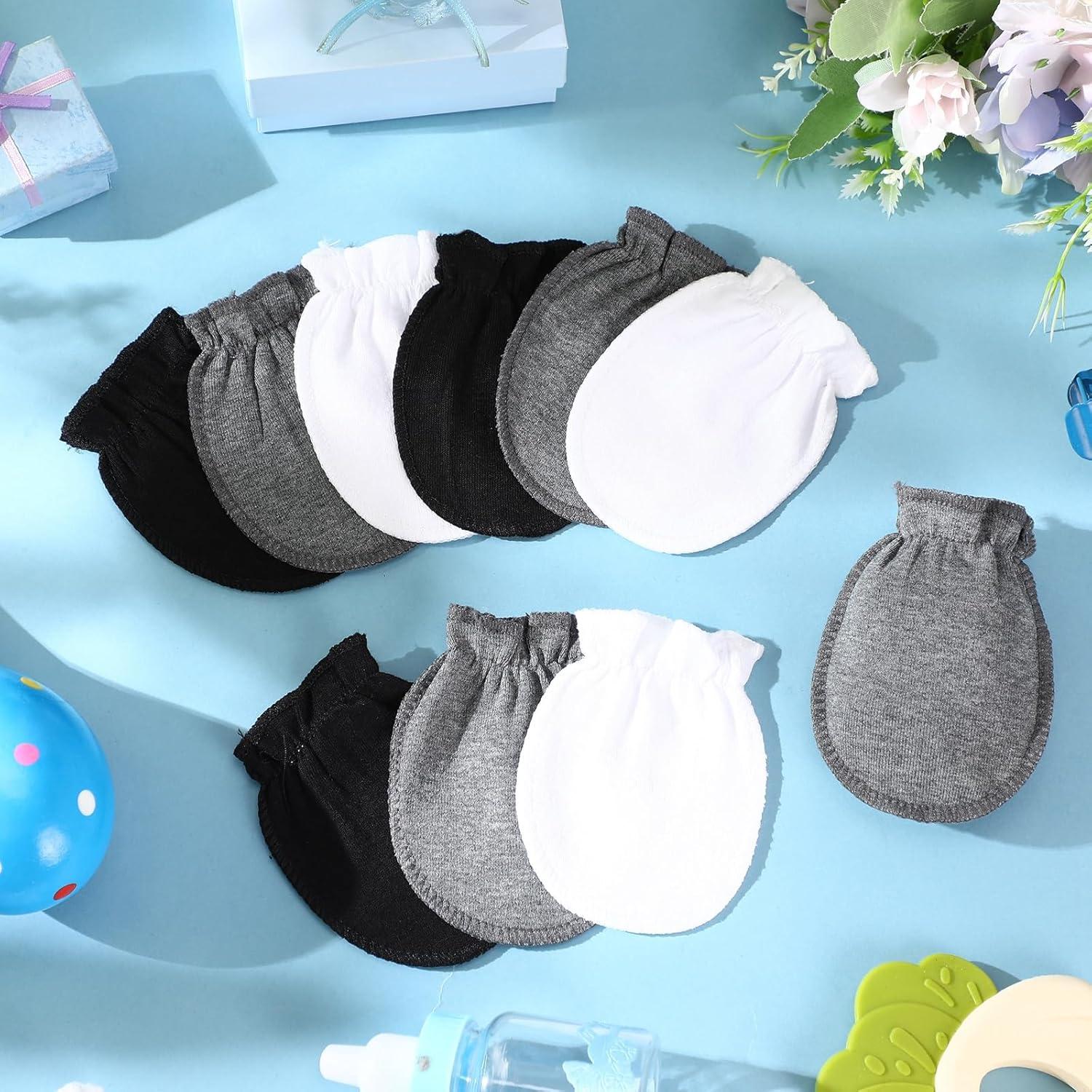 9 Pares Manoplas Bebé Algodón Sin Rasguños 0-6 Meses