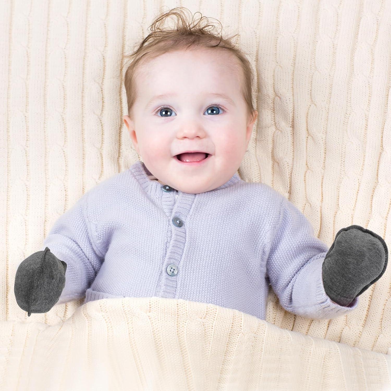 9 Pares Manoplas Bebé Algodón Sin Rasguños 0-6 Meses